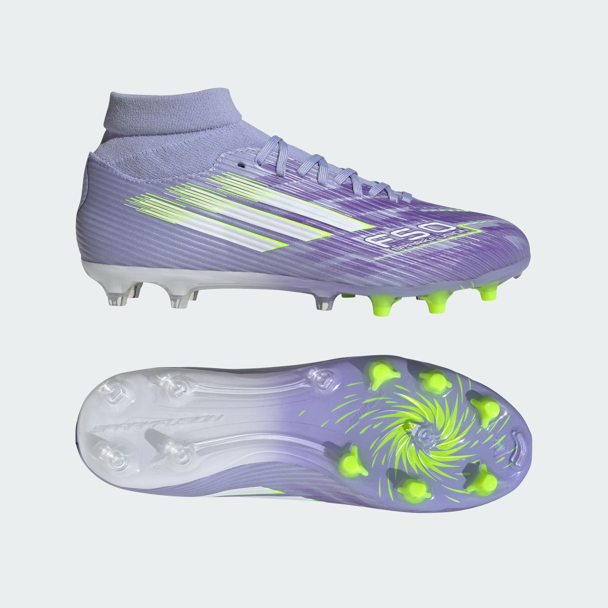 adidas F50 Sparkfusion League Firm Ground/Artificial Grass Cleats Purple 9.5
