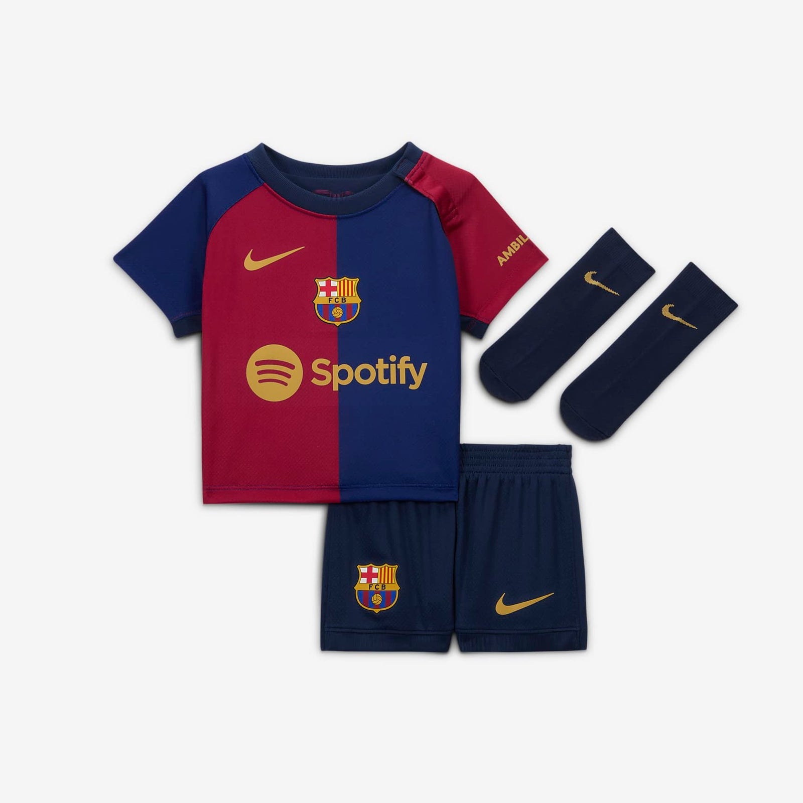 Nike FC Barcelona 2024/25 Stadium Home Baby/Toddler Soccer Replica 3-Piece Kit - FN9237-456-NIKE by Nike | Available at Niky's Sports