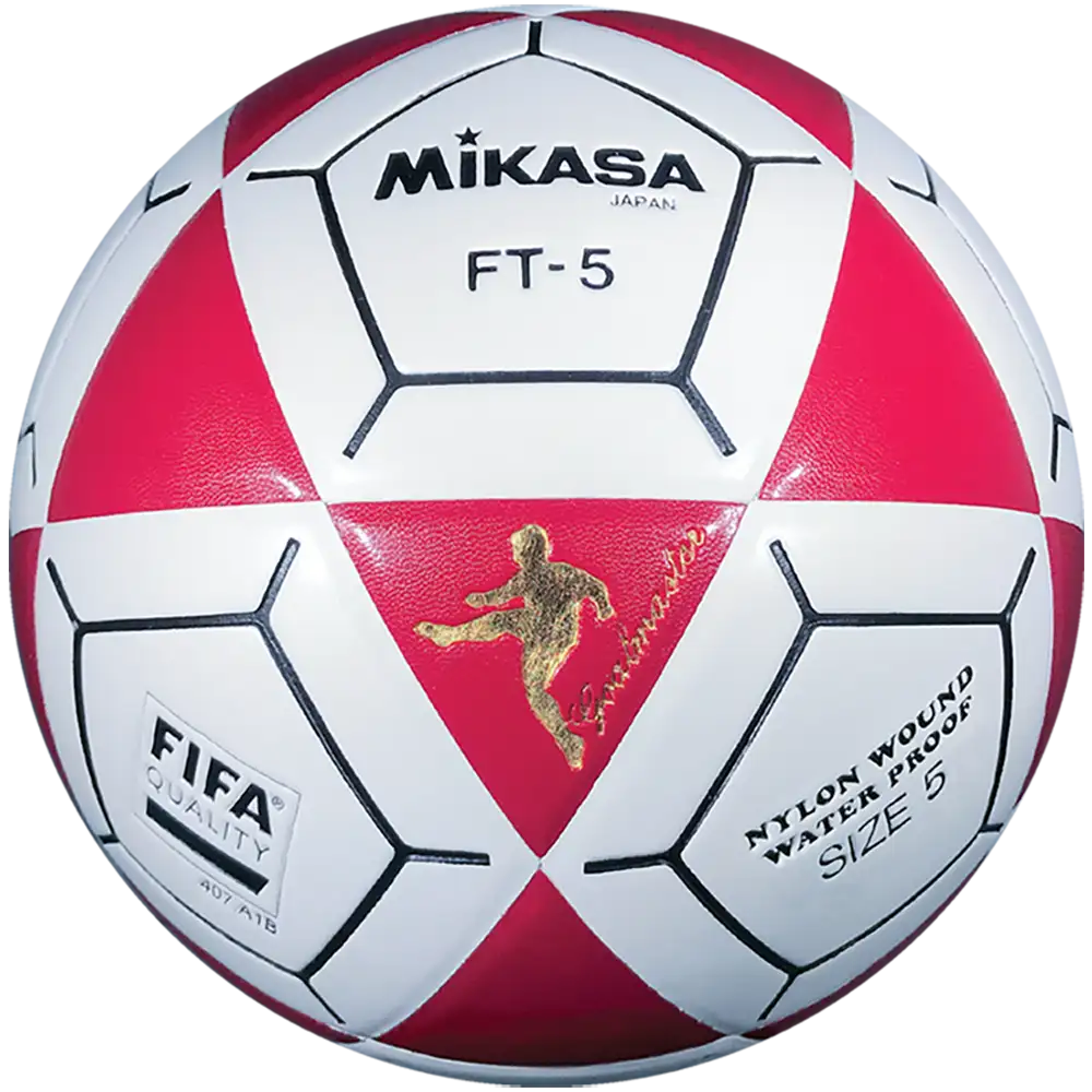Mikasa FT-5 Soccer Ball - Red/White - FT-5A-R-BK-FQ-MIKASA by Mikasa | Available at Niky's Sports