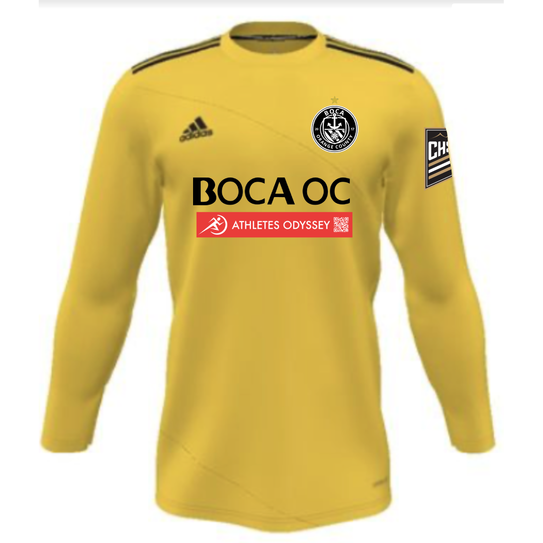 adidas Boca OC Custom Goalkeeper Jersey - Yellow