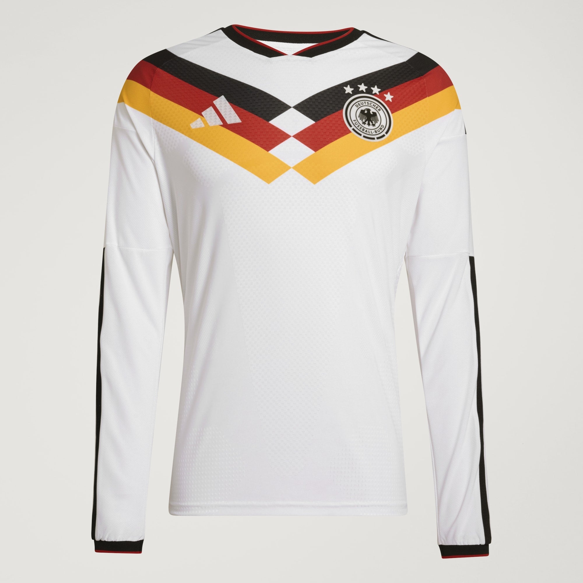 Sheer Soft T 長袖 Tシャツ　White &Yellow_M adidas Germany 26 Home Authentic Long Sleeve Jersey