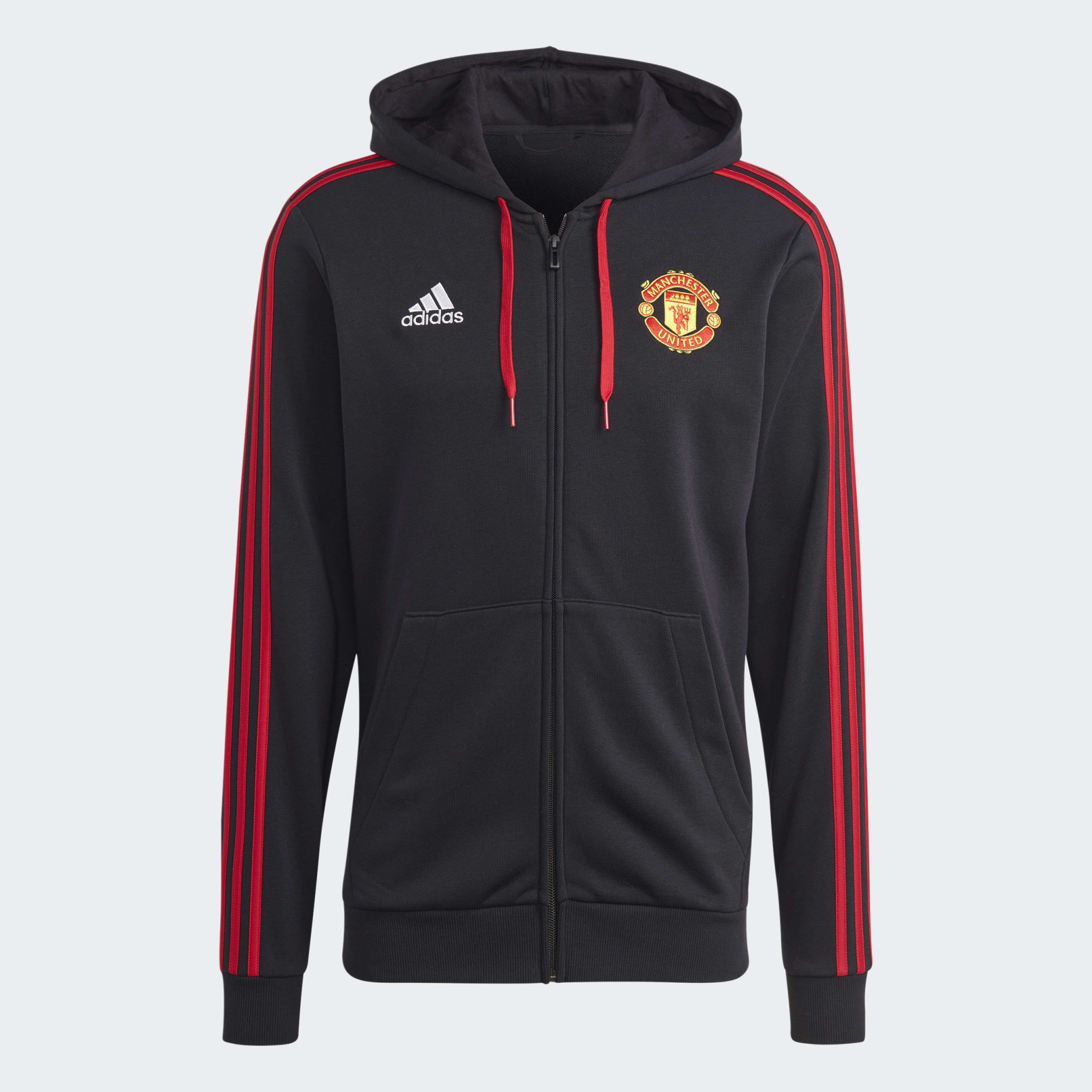 ADIDAS MANCHESTER UNITED DNA FULL-ZIP HOODIE - IA8529-ADIDAS by adidas | Available at Niky's Sports