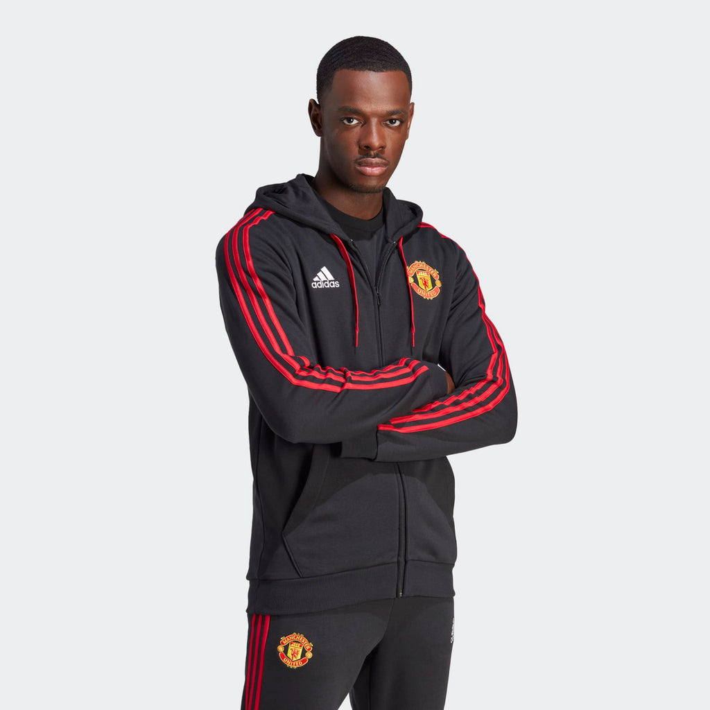 ADIDAS MANCHESTER UNITED DNA FULL-ZIP HOODIE - IA8529-ADIDAS by adidas | Available at Niky's Sports