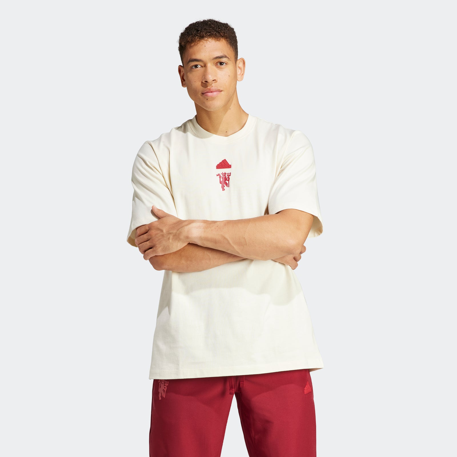 adidas Manchester United 23/24 Lifestyle Oversized Tee - IA8552-ADIDAS by adidas | Available at Niky's Sports
