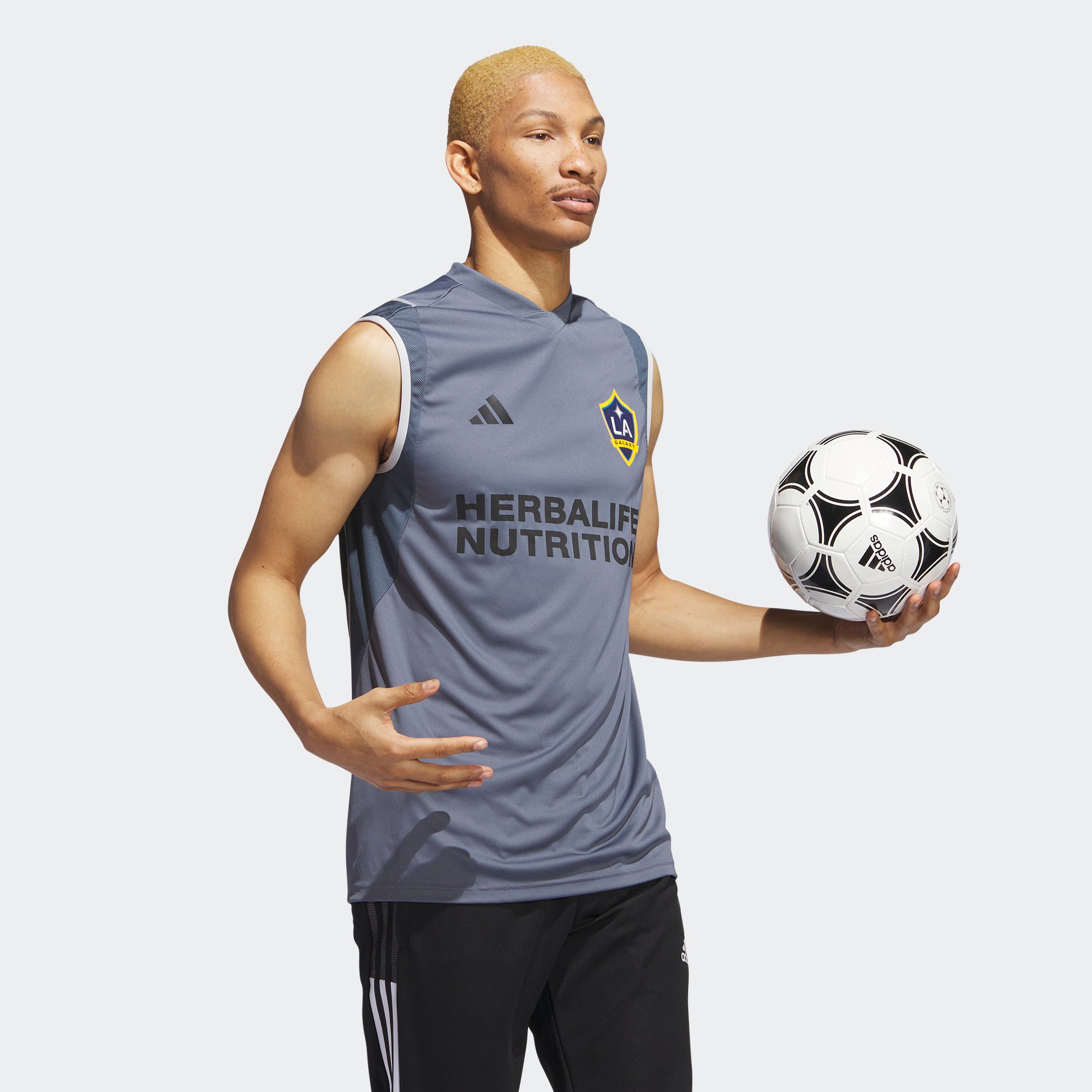 adidas LA Galaxy Tiro 23 Sleeveless Training Jersey - IB5451-ADIDAS by adidas | Available at Niky's Sports