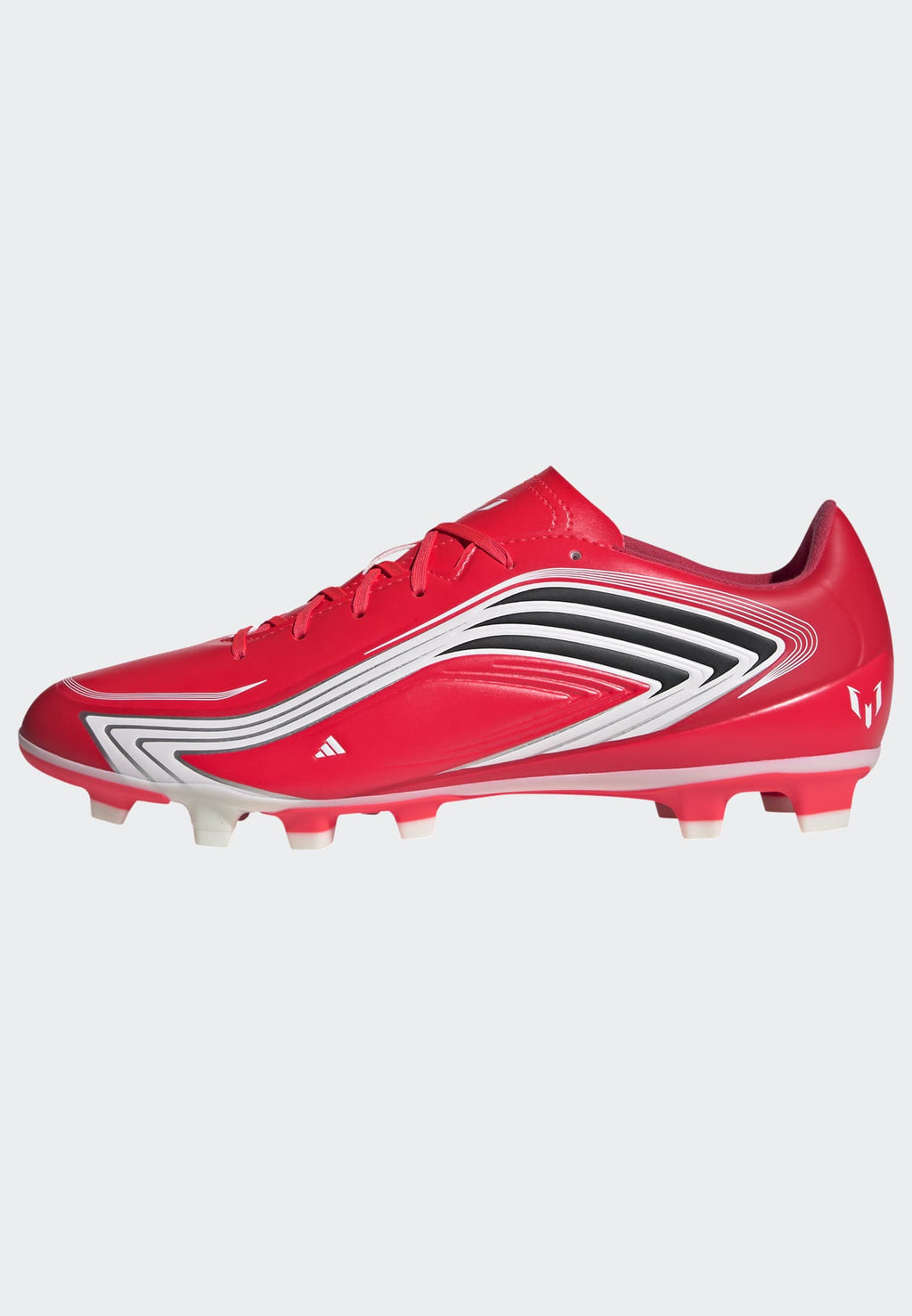 adidas F50 Messi Club FG/MG Soccer Cleats in Lucid Red, Core Black and Pure Ruby