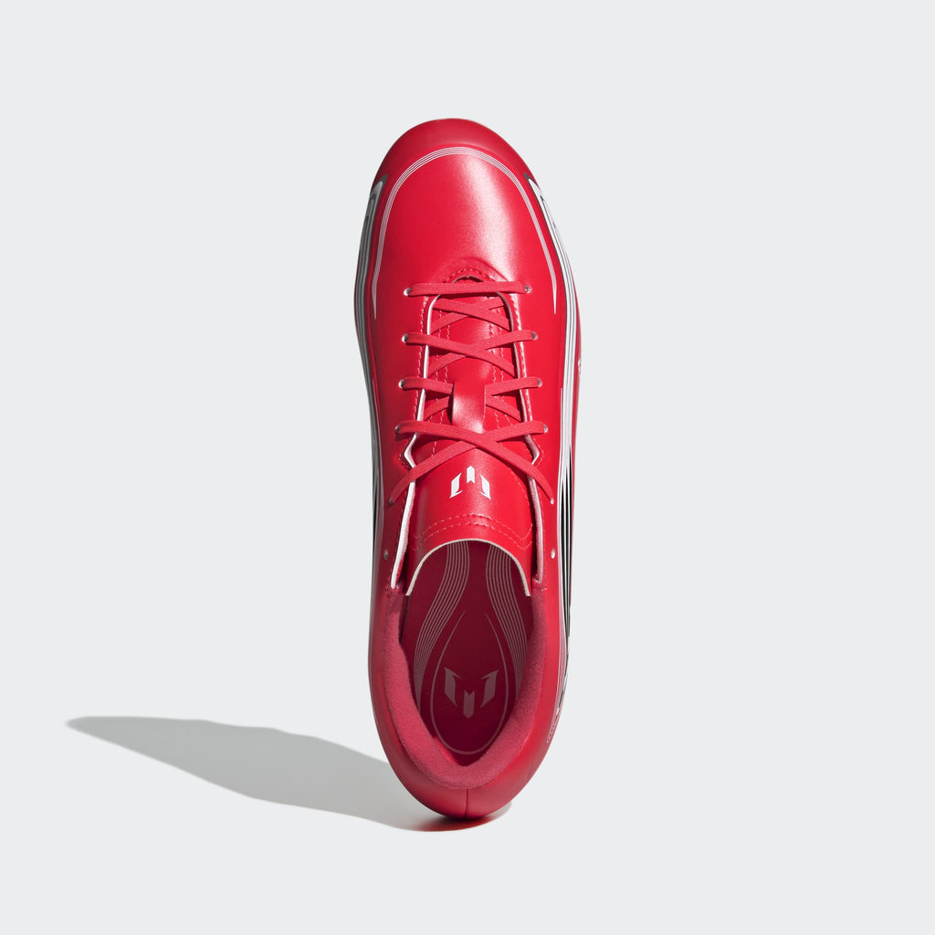adidas F50 Messi Club FG/MG Soccer Cleats in Lucid Red, Core Black and Pure Ruby