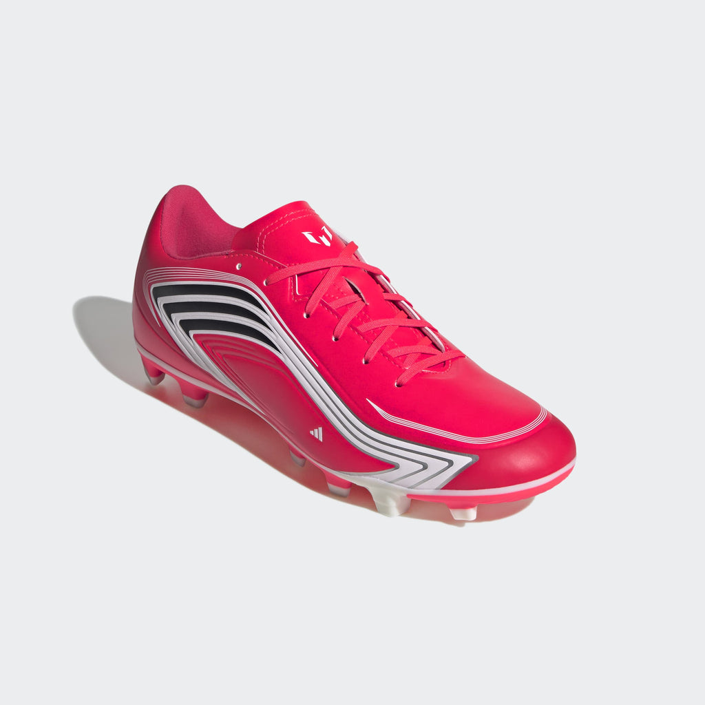 adidas F50 Messi Club FG/MG Soccer Cleats in Lucid Red, Core Black and Pure Ruby