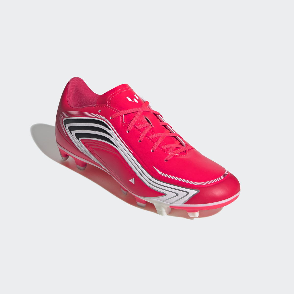 adidas F50 Messi Club FG/MG Soccer Cleats in Lucid Red, Core Black and Pure Ruby