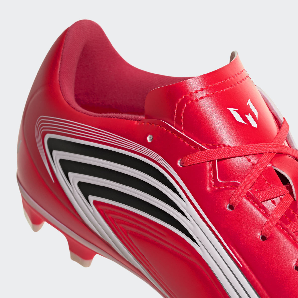 adidas F50 Messi Club FG/MG Soccer Cleats in Lucid Red, Core Black and Pure Ruby