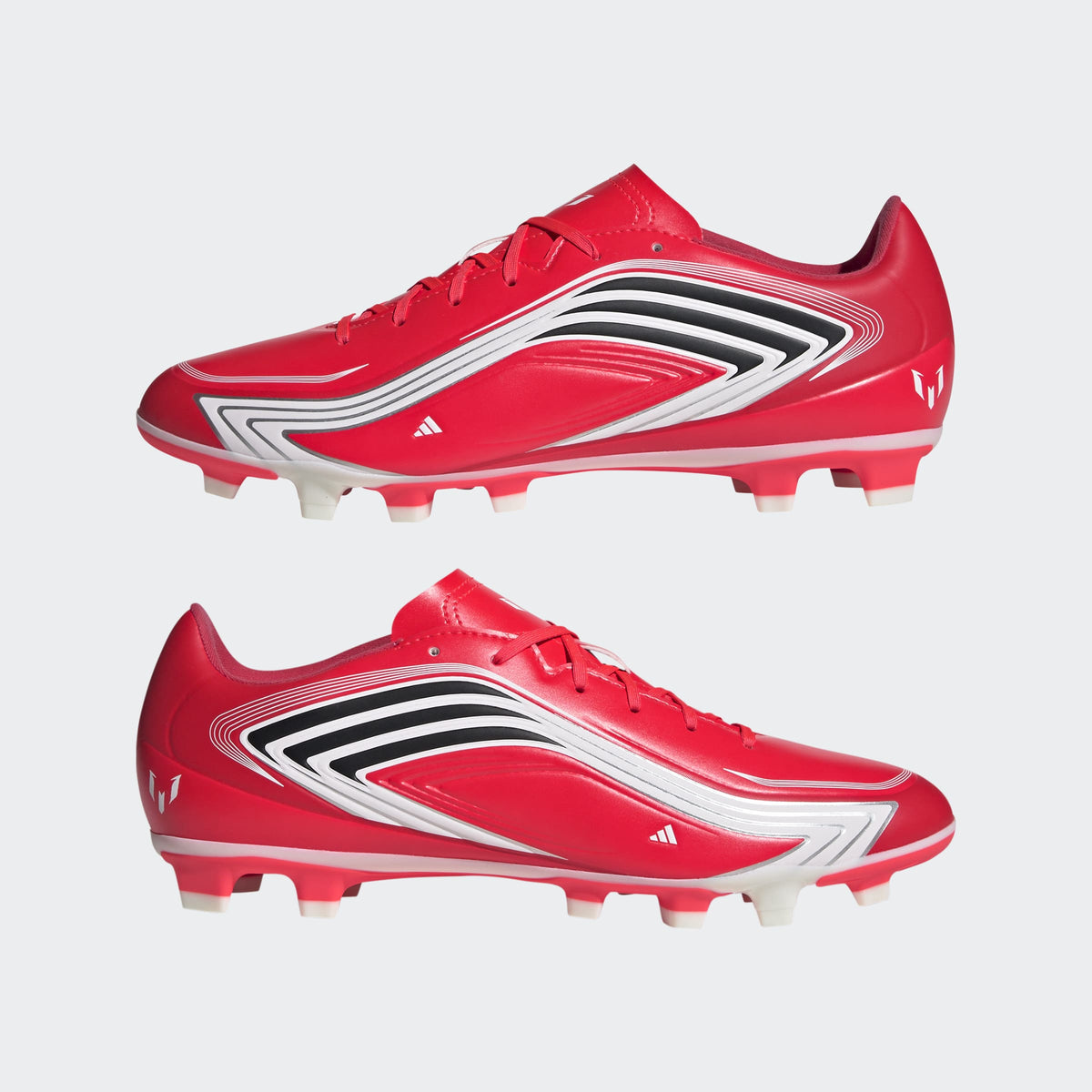 adidas F50 Messi Club FG/MG Soccer Cleats in Lucid Red, Core Black and Pure Ruby
