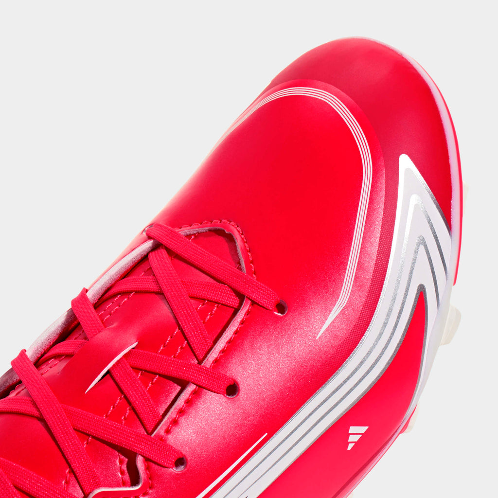 adidas F50 Messi Club FG/MG Kids Soccer Cleats - Lucid Red/Core Black/Pure Ruby