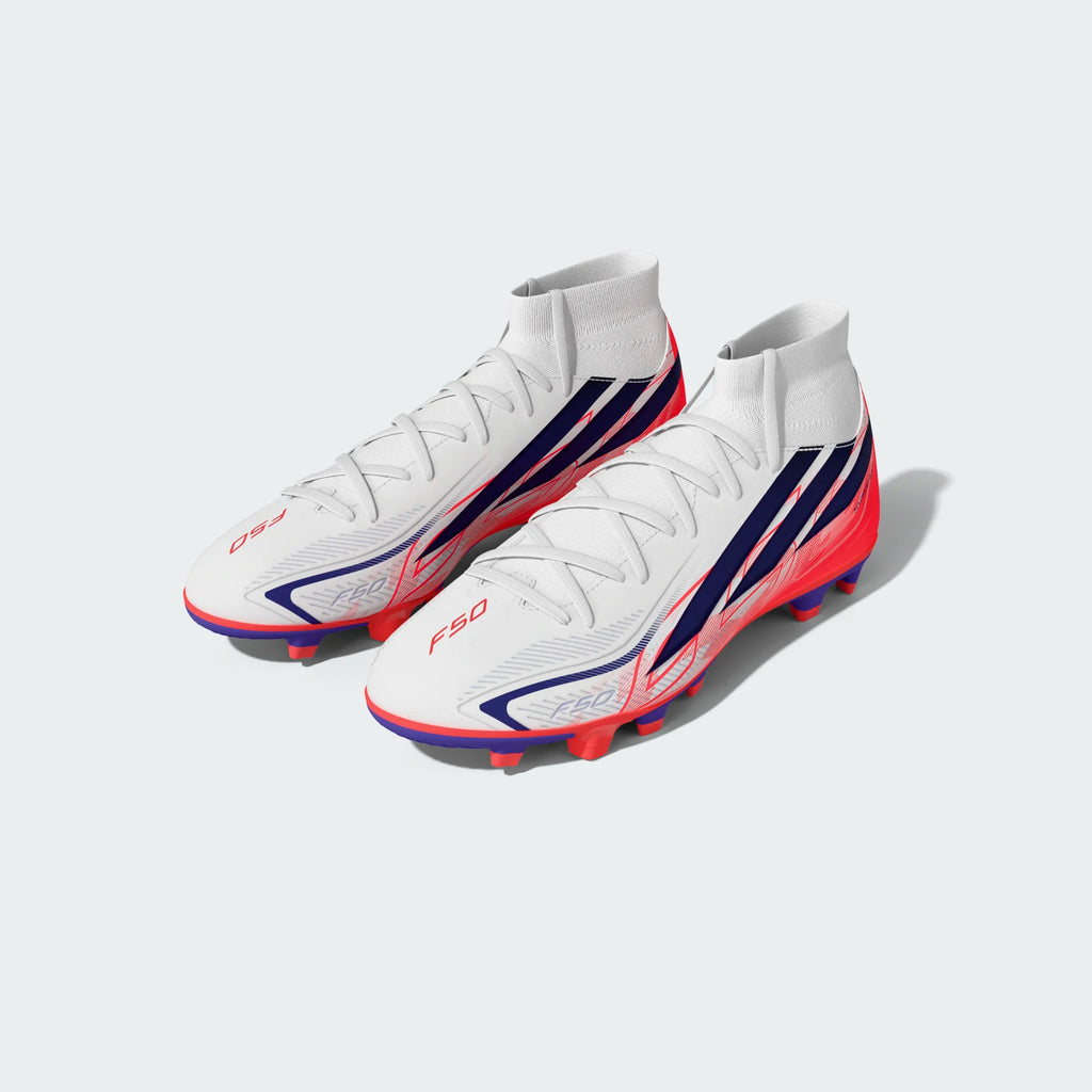 ADIDAS F50 Hyperfast Club Mid Firm Ground / Multi Ground Football Boots - IH7094 by Adidas | Available at Niky's Sports
