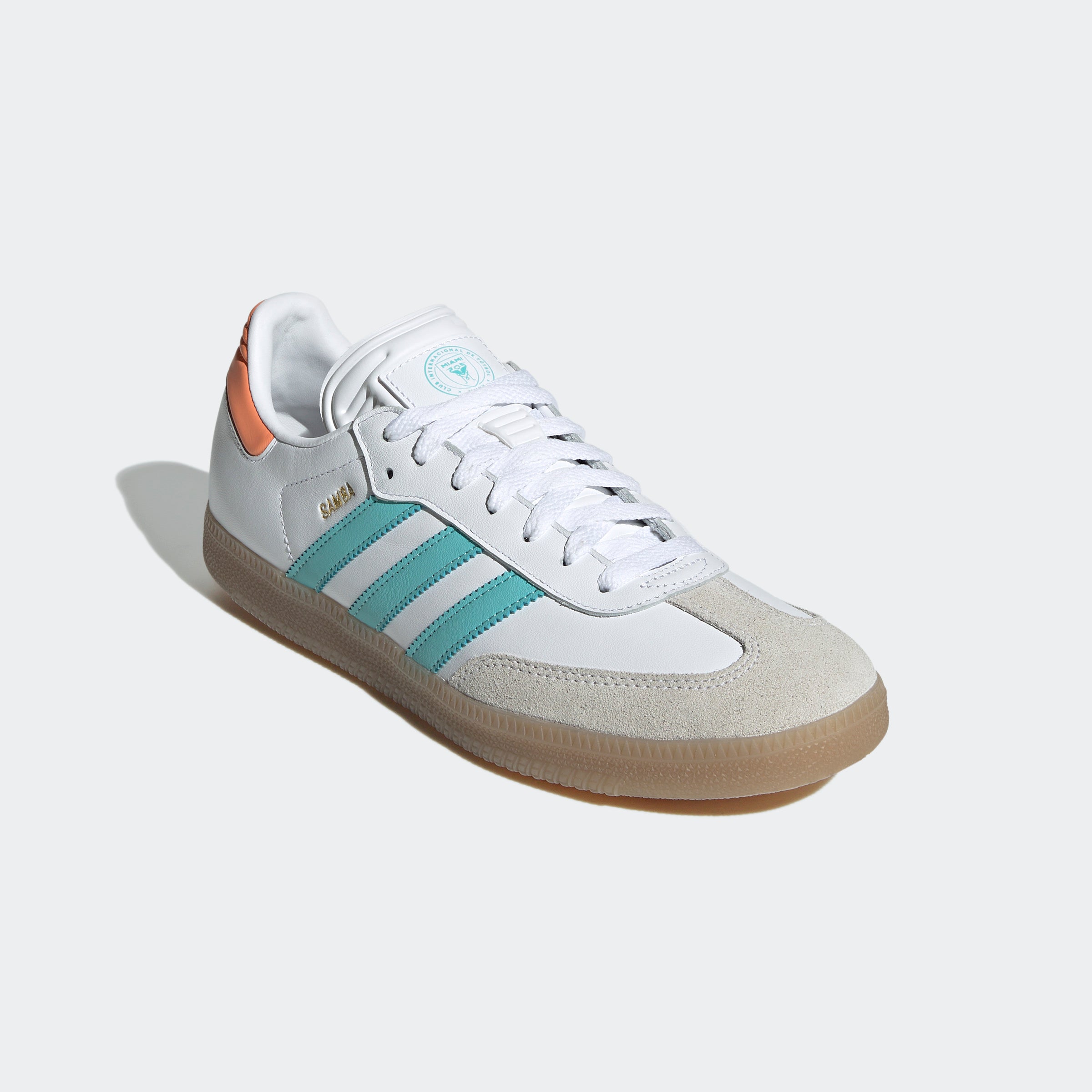 adidas Men's Inter Miami Samba Indoor White/Mint, 10 adidas Men's Inter Miami Samba Indoor White/Mint, 10