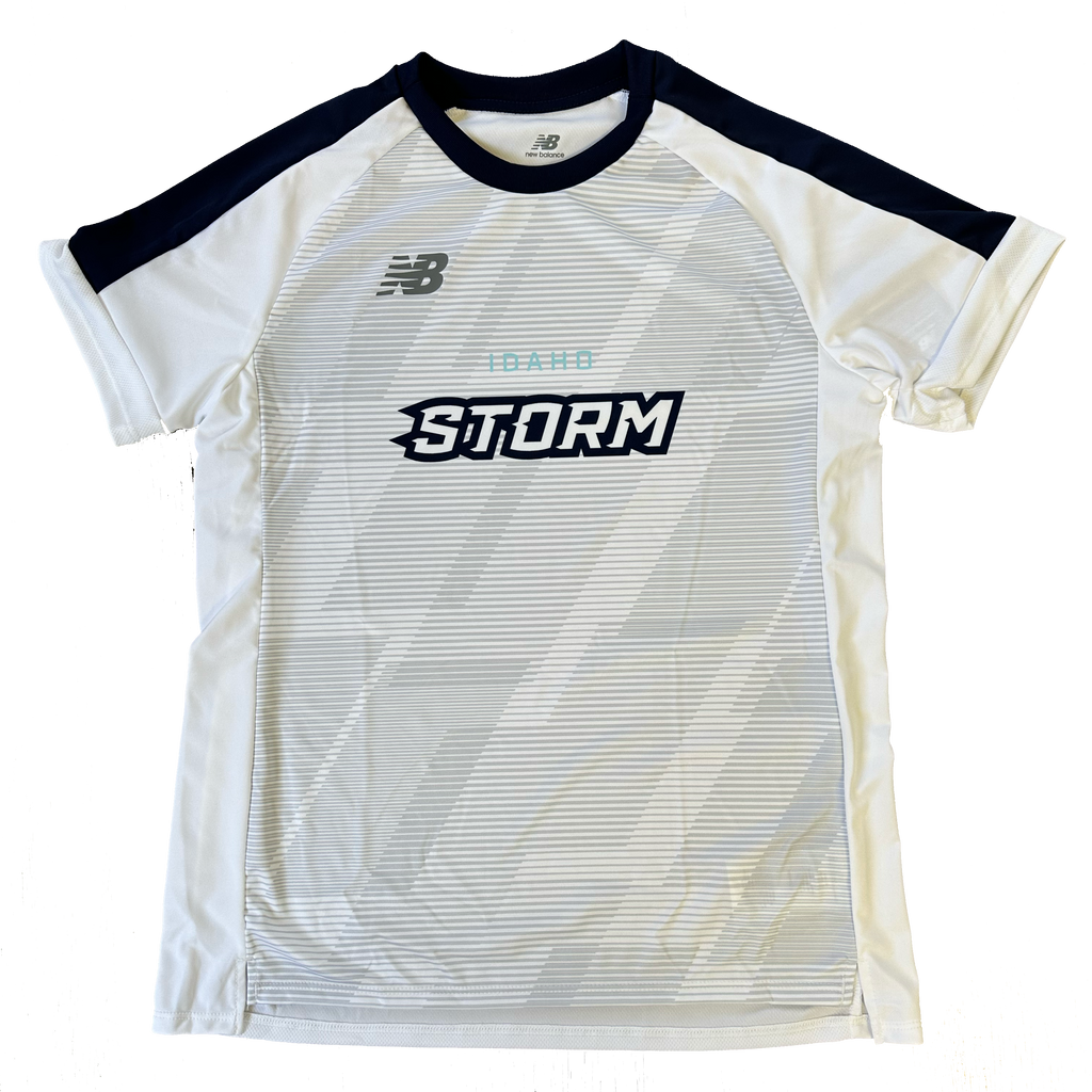 New Balance Idaho Storm 2025 White Game Jersey - Youth/Womens/Mens -  by Niky's Sports | Available at Niky's Sports