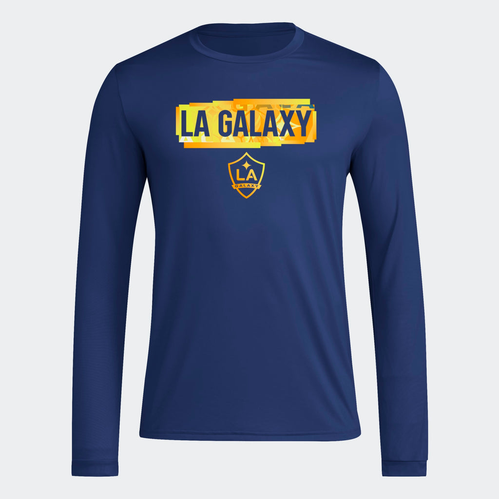 adidas LA Galaxy Men's Pregame Long Sleeve Tee - IP1018-ADIDAS by adidas | Available at Niky's Sports