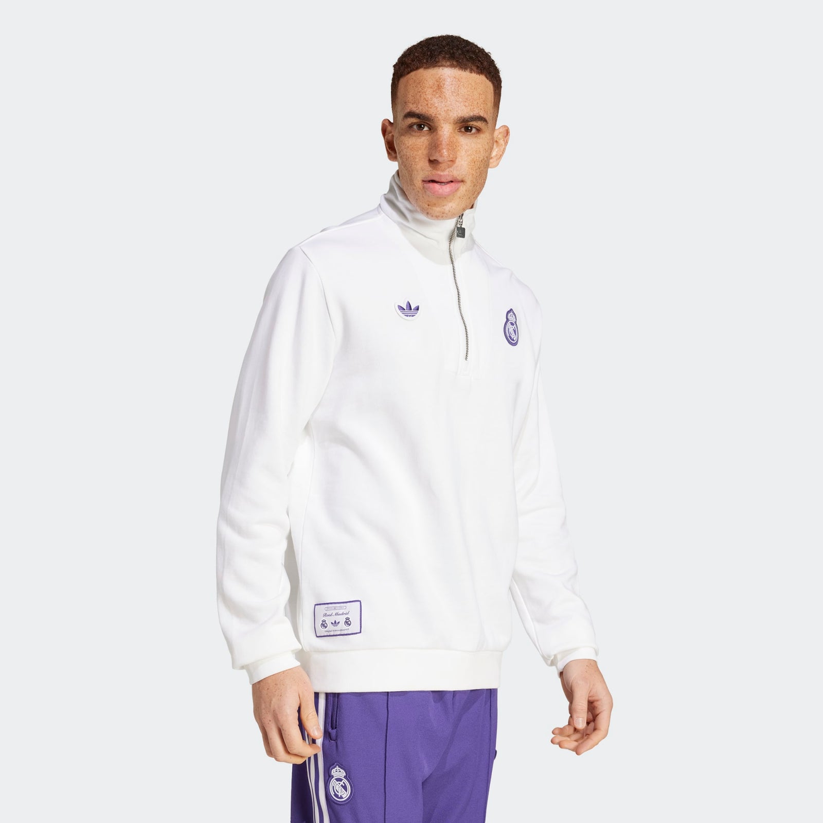 adidas Real Madrid Icon Half Zip Top - JF2574-ADIDAS by adidas | Available at Niky's Sports