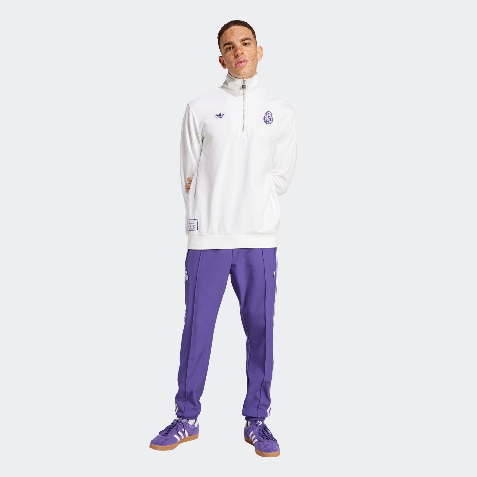 adidas Real Madrid Icon Half Zip Top - JF2574-ADIDAS by adidas | Available at Niky's Sports