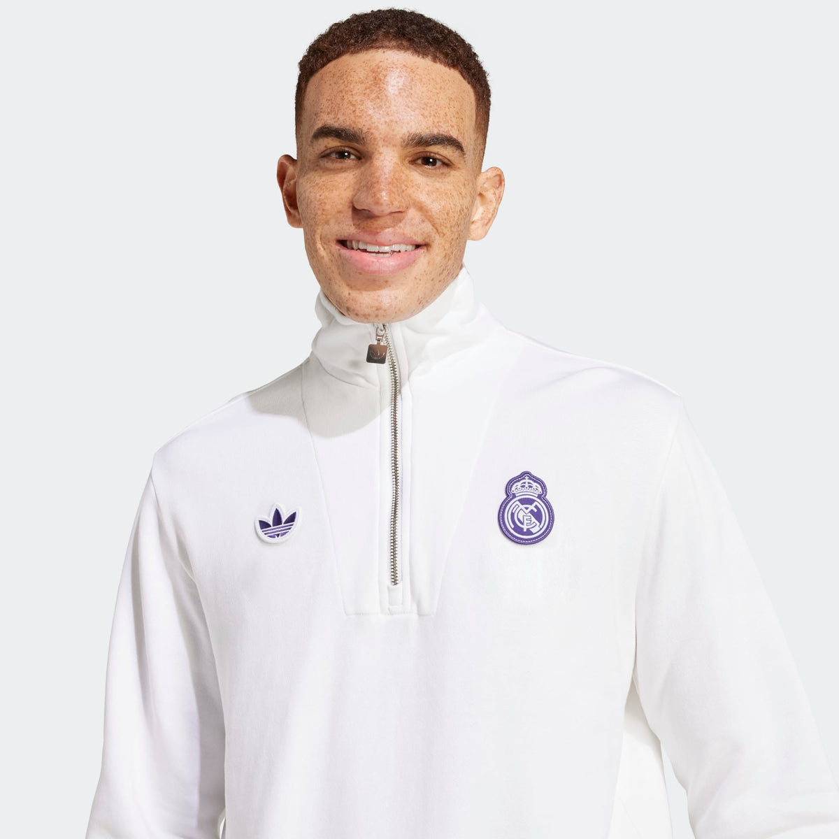 adidas Real Madrid Icon Half Zip Top - JF2574-ADIDAS by adidas | Available at Niky's Sports