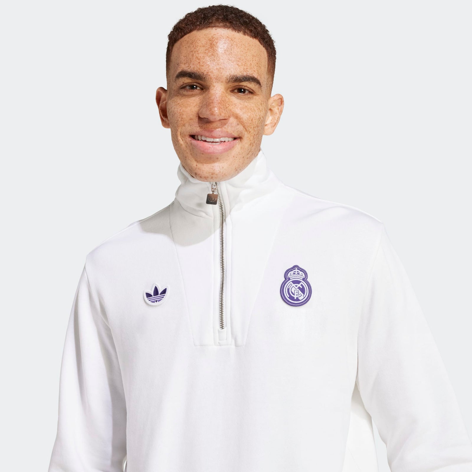 adidas Real Madrid Icon Half Zip Top - JF2574-ADIDAS by adidas | Available at Niky's Sports