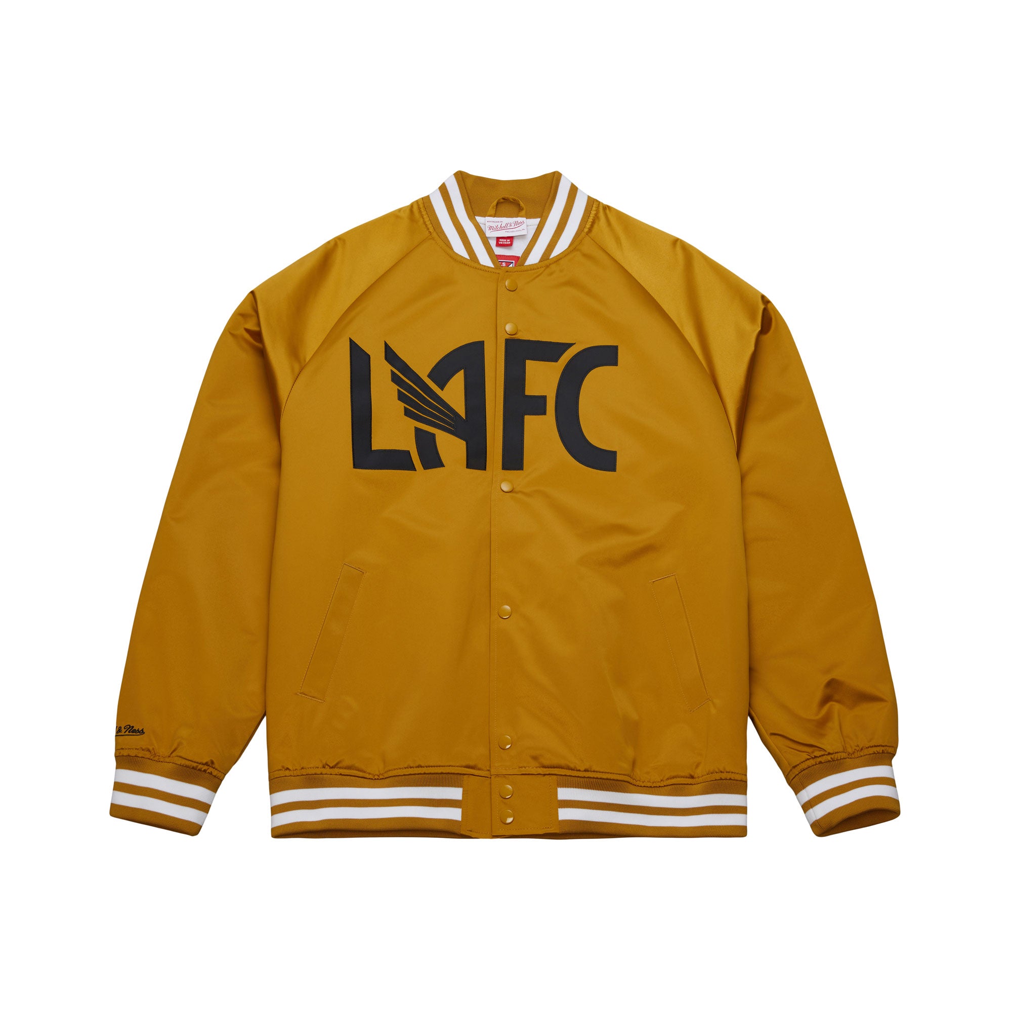 Mitchell and Ness LAFC Men's Satin Jacket - JK10780-LAFGOLD-MITCHELL & NESS by Mitchell & Ness | Available at Niky's Sports