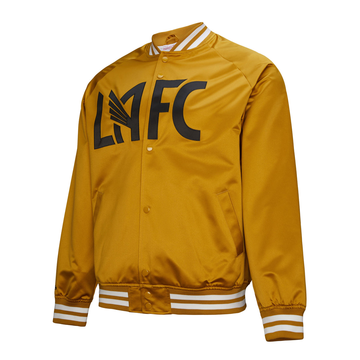 Mitchell and Ness LAFC Men&#39;s Satin Jacket - JK10780-LAFGOLD-MITCHELL &amp; NESS by Mitchell &amp; Ness | Available at Niky&#39;s Sports