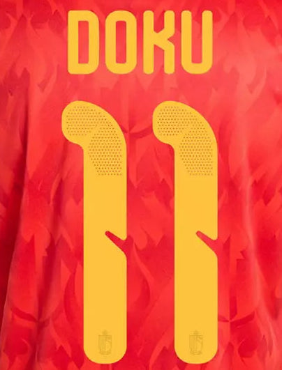 Doku #11 Belgium Home Name Set 2026 - JD11-BLG26-HM by Authentic | Available at Niky's Sports