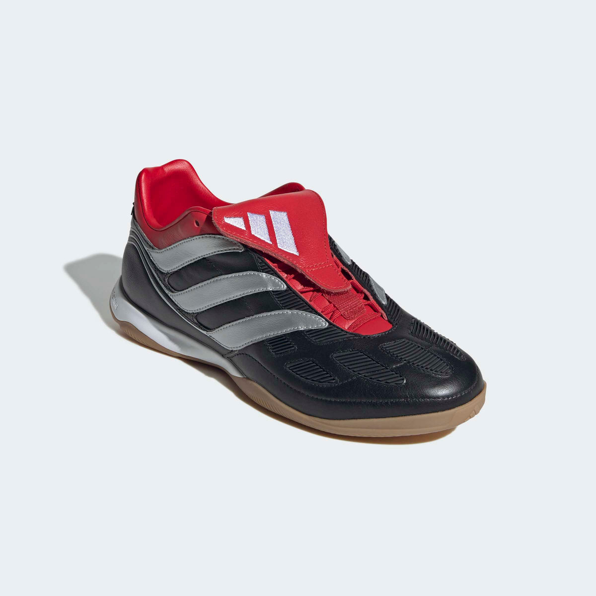 adidas Predator Precision Street Shoes - Black / Silver - Front Lateral Top View  1d773a54-0ad6-4550-86f0-e7d95e4fd902