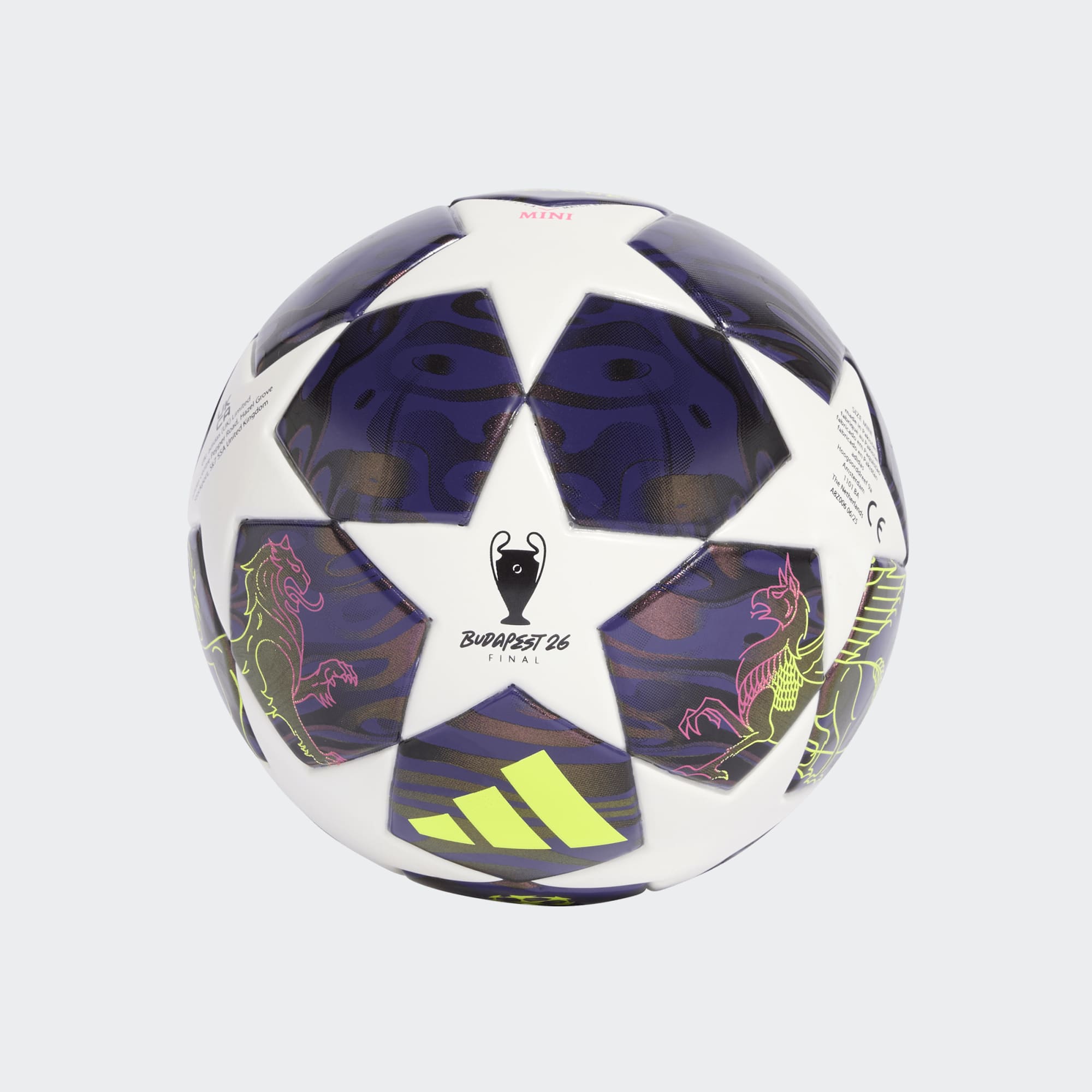 adidas UEFA CHAMPIONS LEAGUE 25/26 FINAL MINI BALL - JX9099-ADIDAS by ADIDAS | Available at Niky's Sports