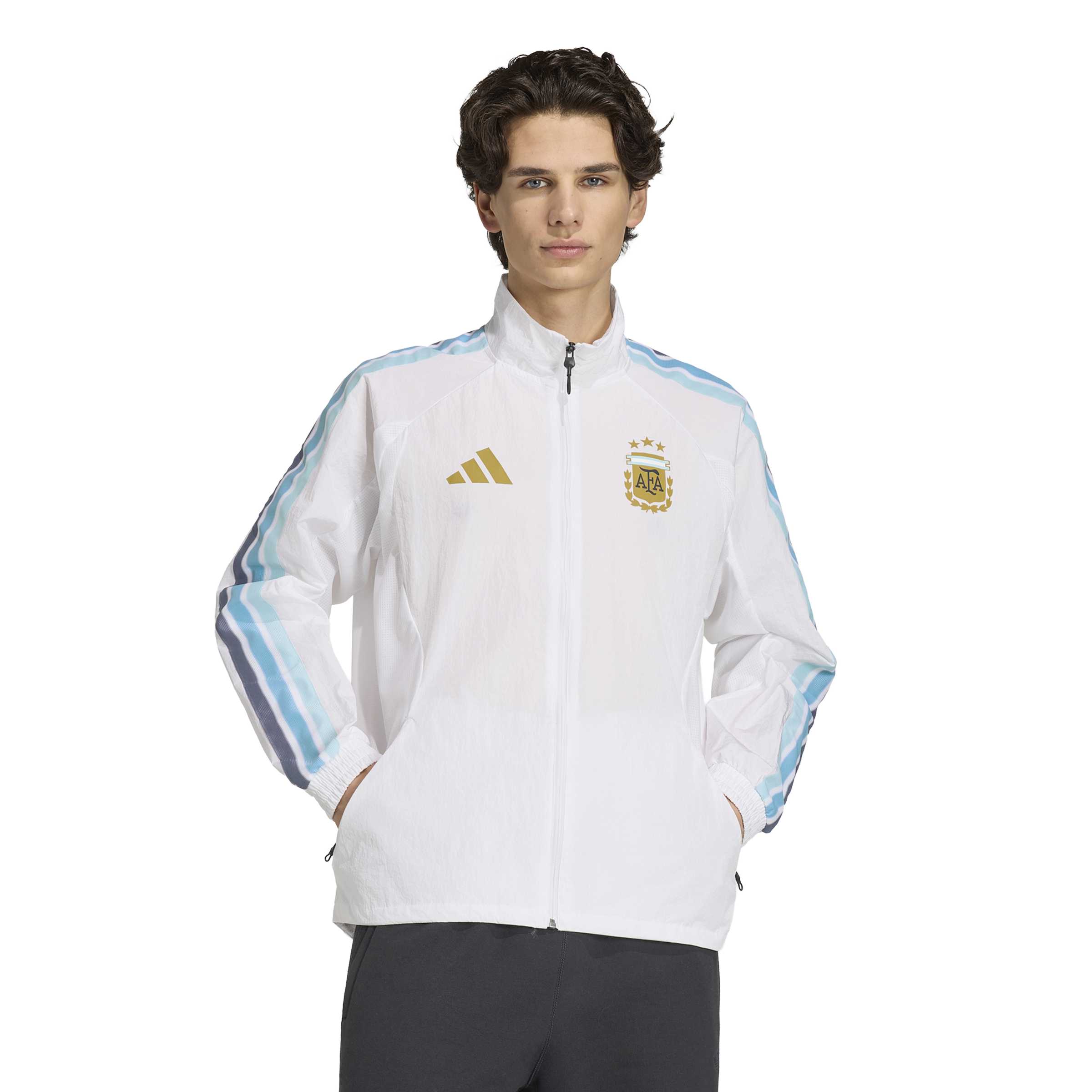 adidas Argentina Home Anthem Jacket - JZ6285-ADIDAS by adidas | Available at Niky's Sports