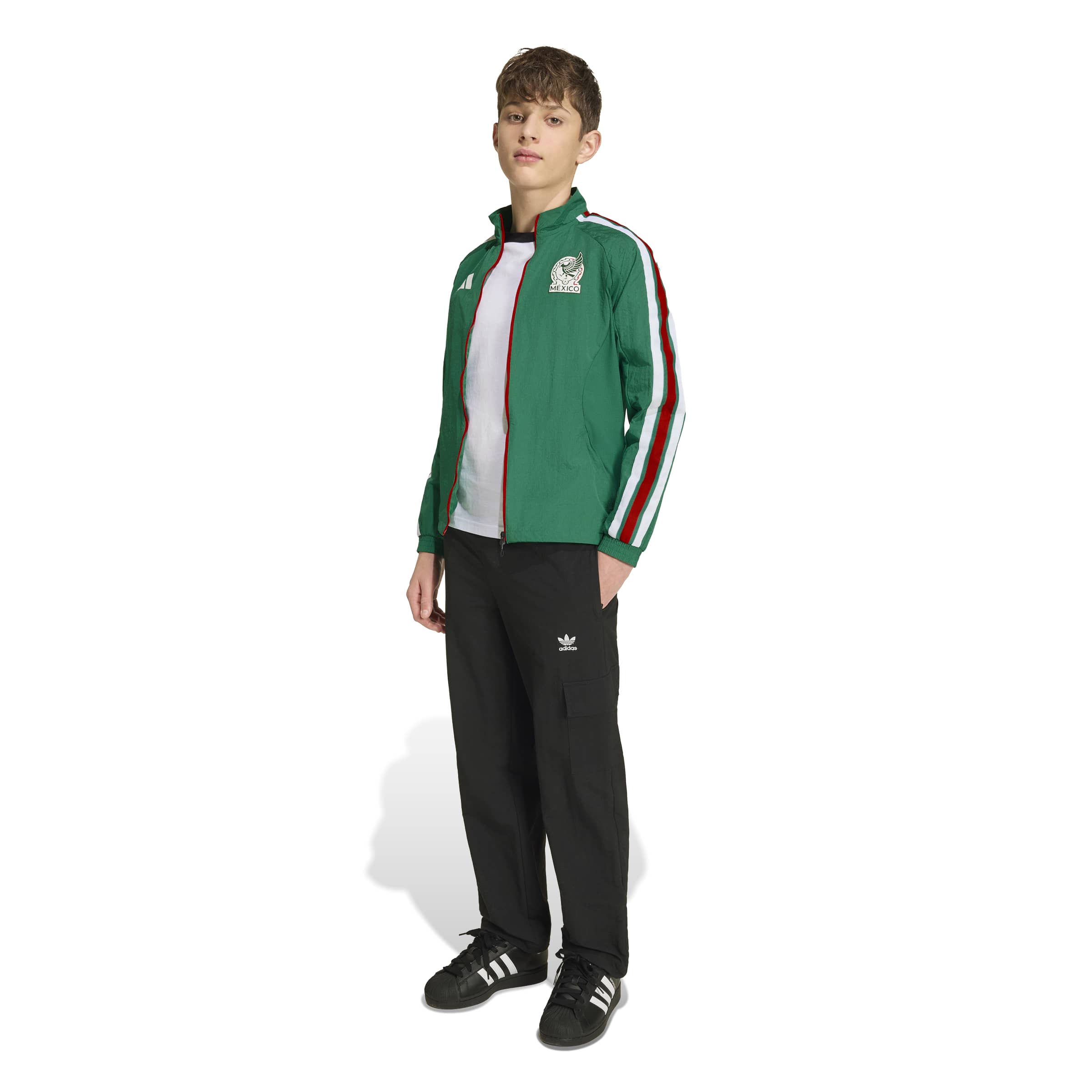 adidas Mexico Home 2026 Anthem Jacket Kids - JZ6460-ADIDAS by adidas | Available at Niky's Sports