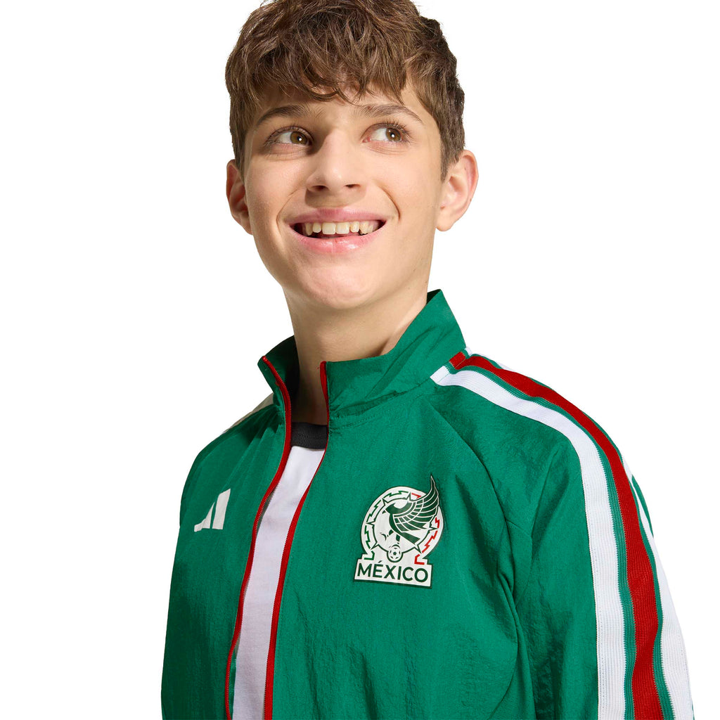 adidas Mexico Home 2026 Anthem Jacket Kids - JZ6460-ADIDAS by adidas | Available at Niky's Sports