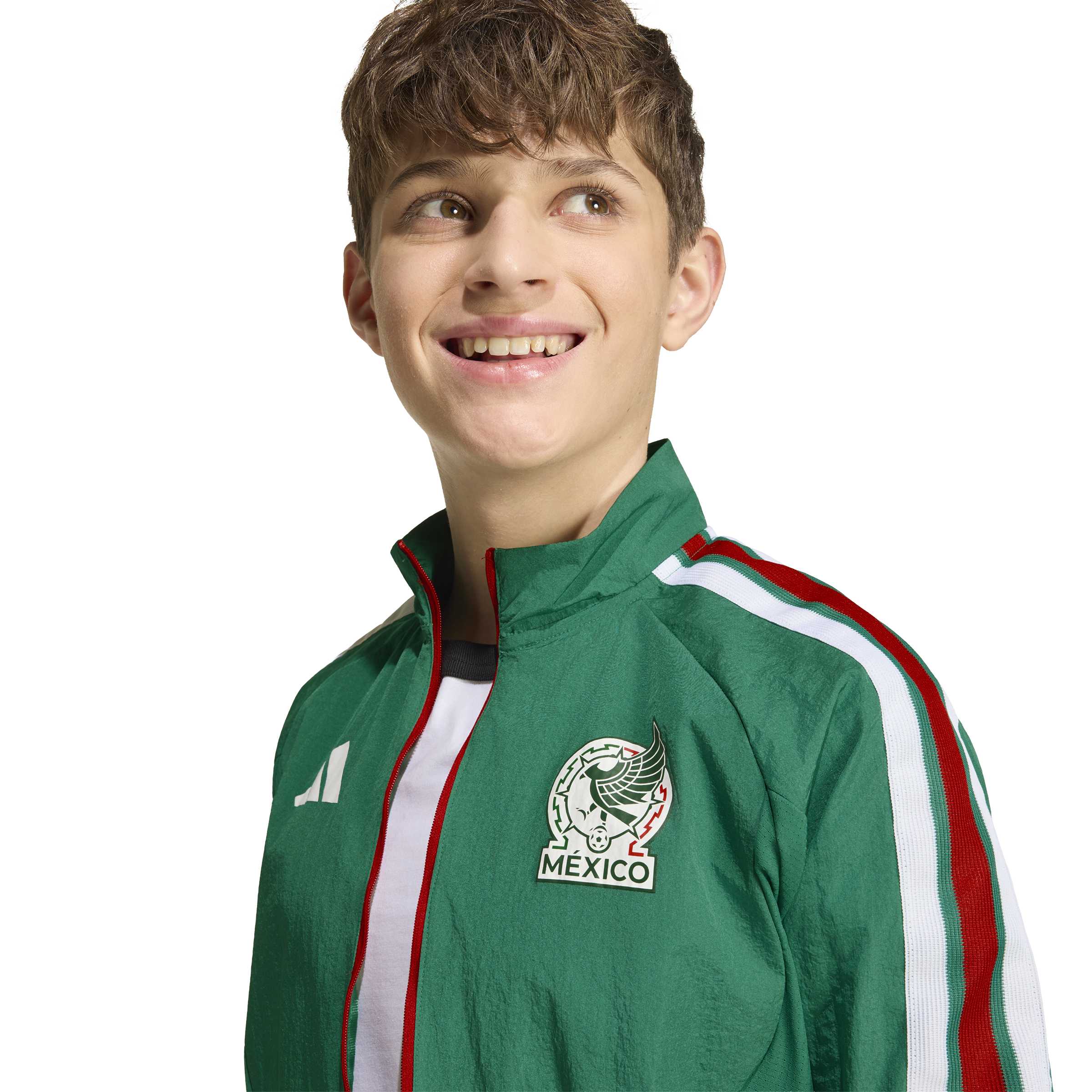adidas Mexico Home 2026 Anthem Jacket Kids - JZ6460-ADIDAS by adidas | Available at Niky's Sports