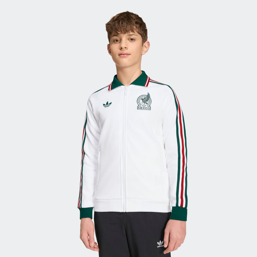 adidas Mexico Away Anthem Jacket Kids - JZ6461-ADIDAS by adidas | Available at Niky's Sports