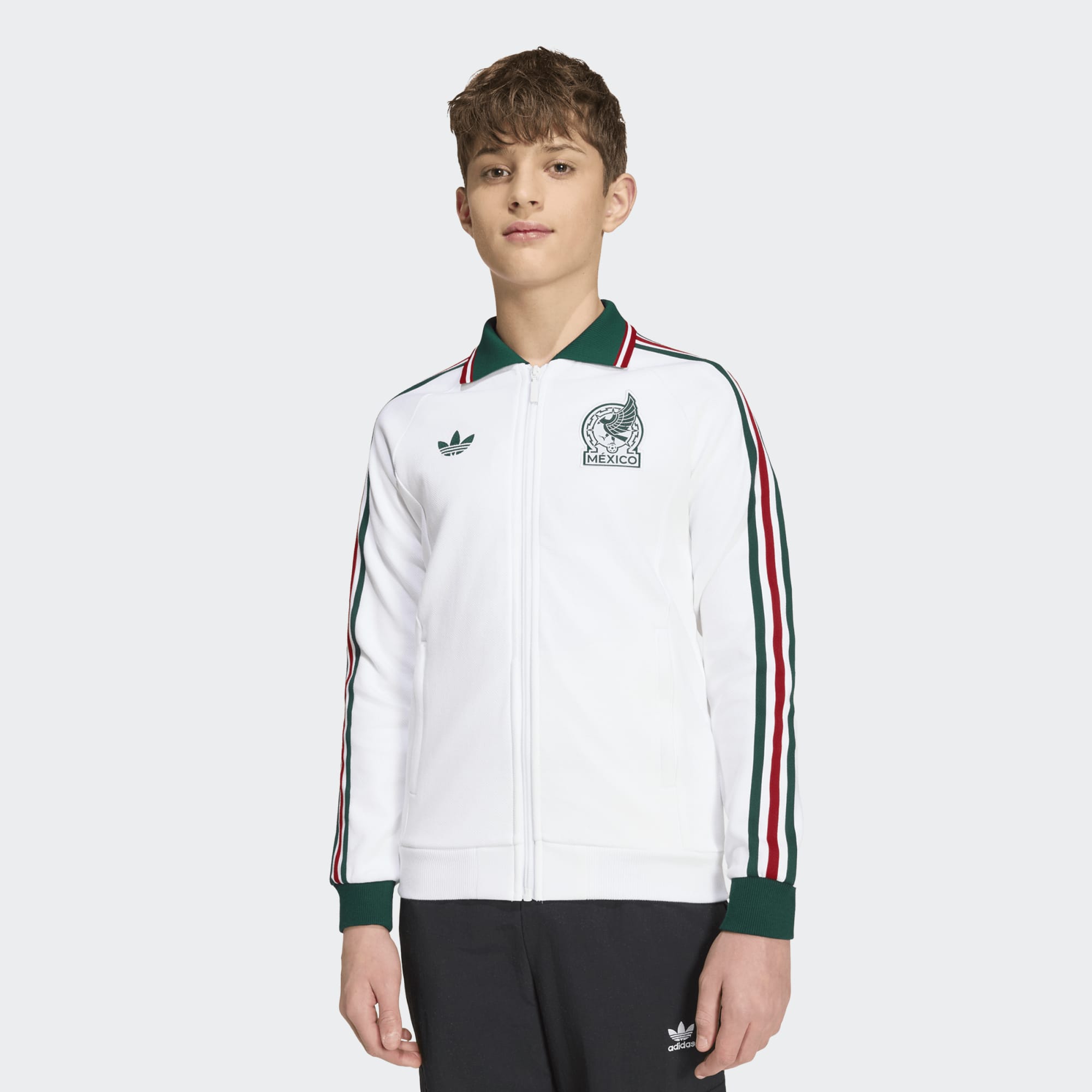adidas Mexico Away Anthem Jacket Kids - JZ6461-ADIDAS by adidas | Available at Niky's Sports