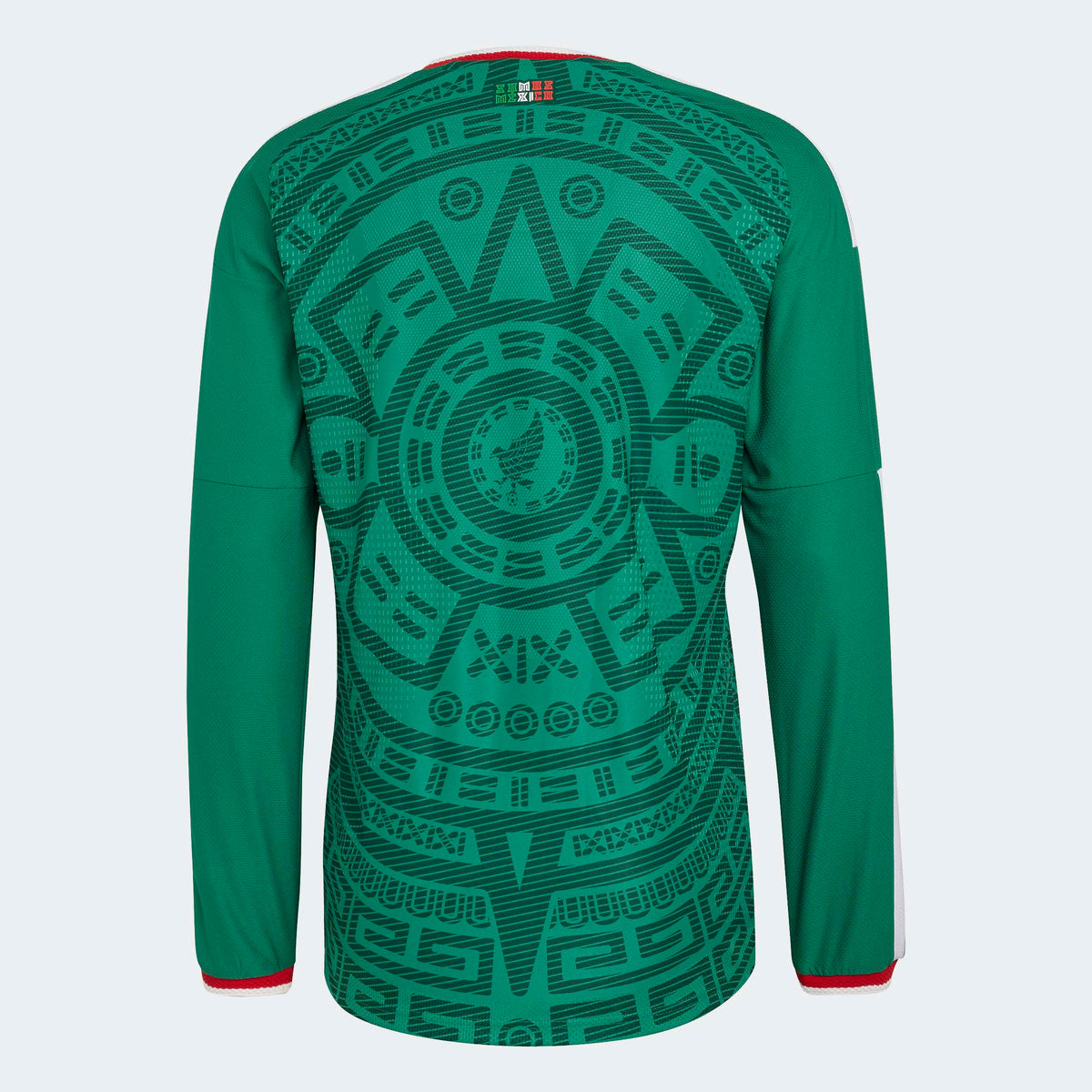 adidas Mexico 26 Men's Home Authentic Long Sleeve Jersey - Back Center View  273c54fa-a0ad-49f1-946a-f798c796d200
