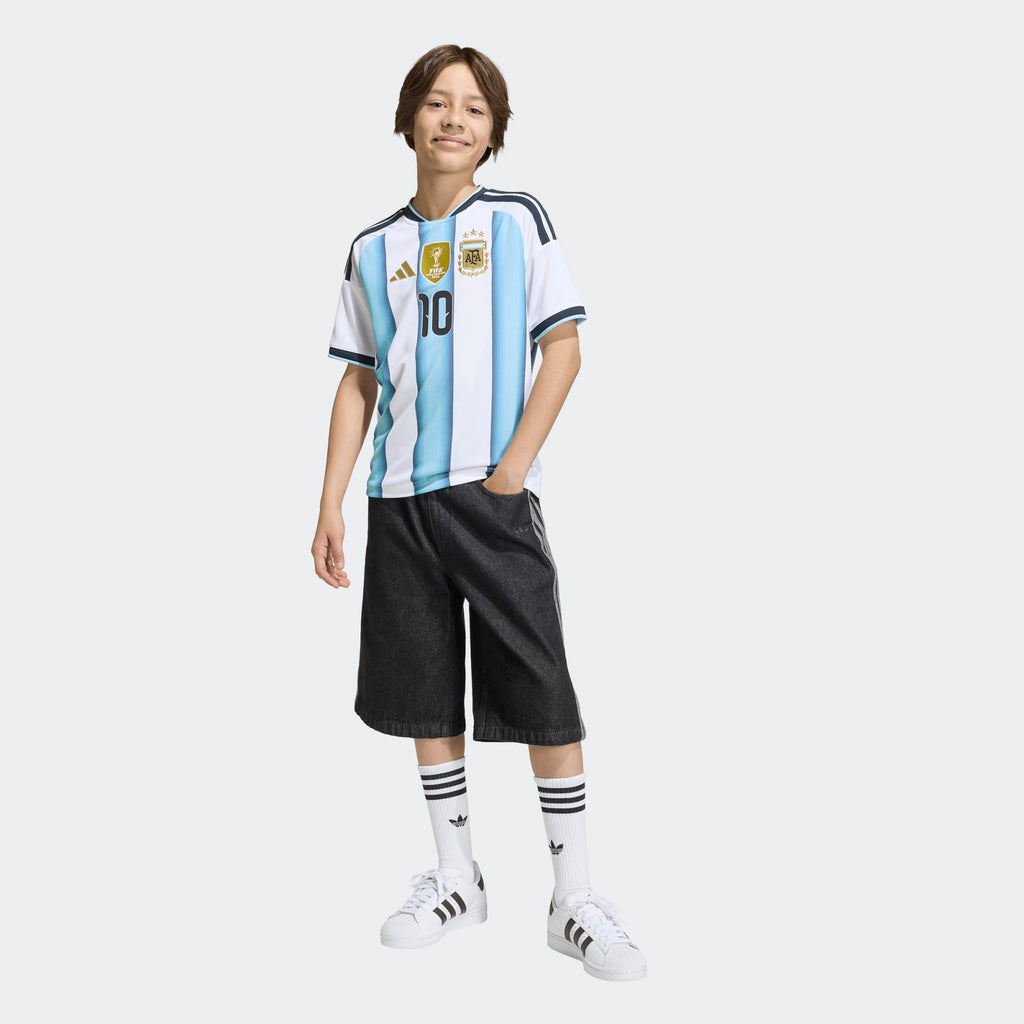 adidas Argentina 26 Home Replica Messi Kids Jersey