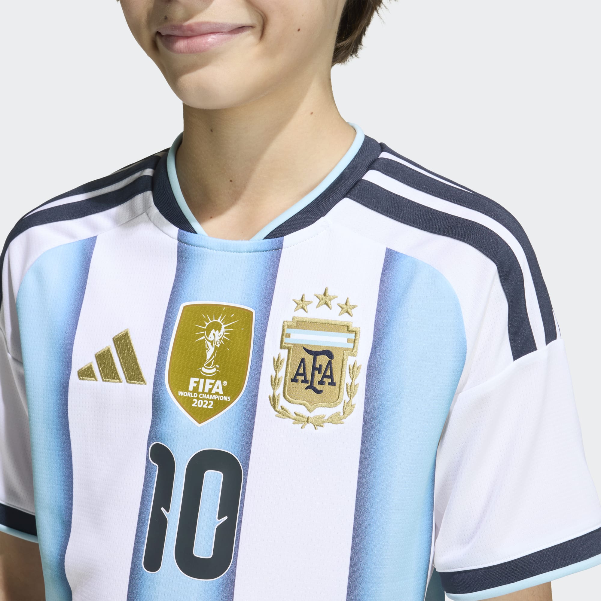 adidas Argentina 26 Home Replica Messi Kids Jersey
