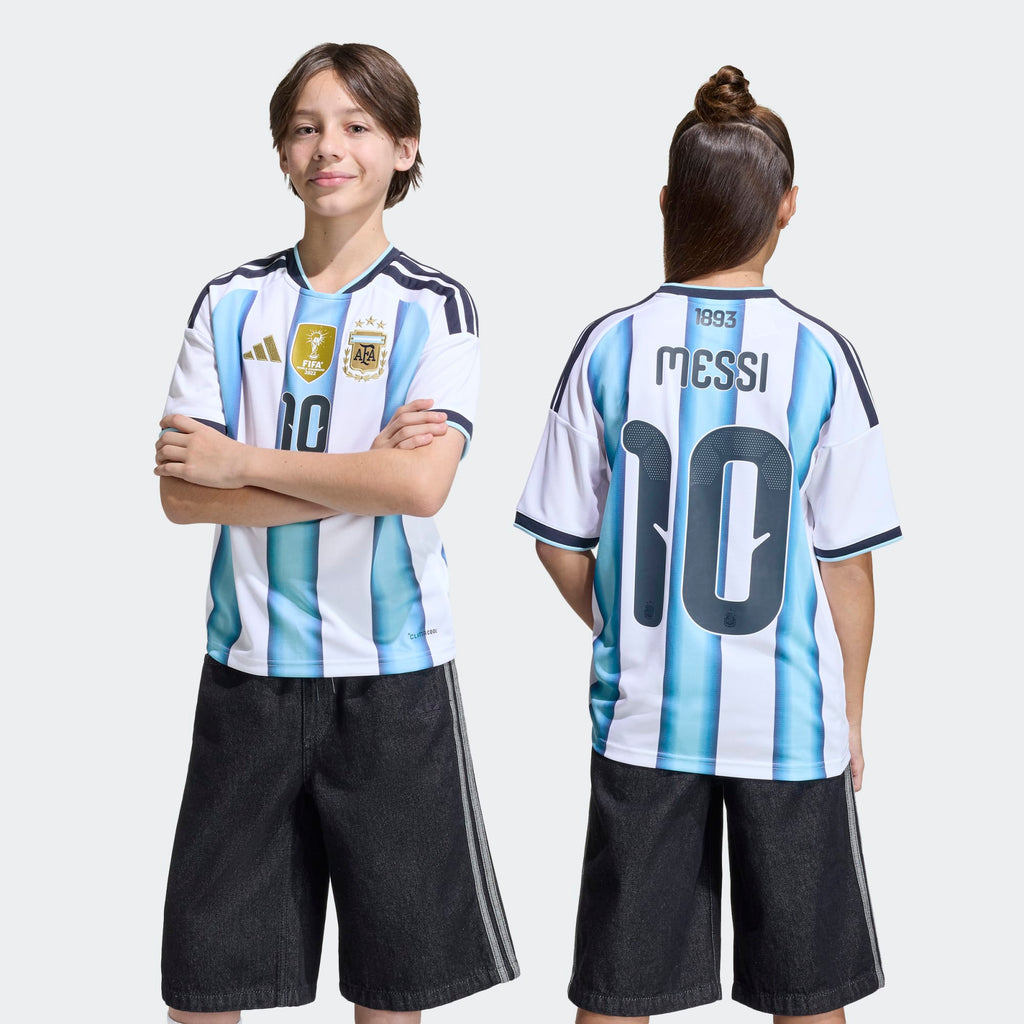 adidas Argentina 26 Home Replica Messi Kids Jersey