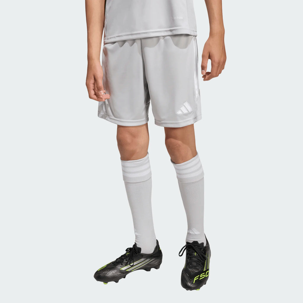 adidas Tiro 26 League Youth Soccer Short Grey/White - KA8815-adidas by Adidas | Available at Niky's Sports
