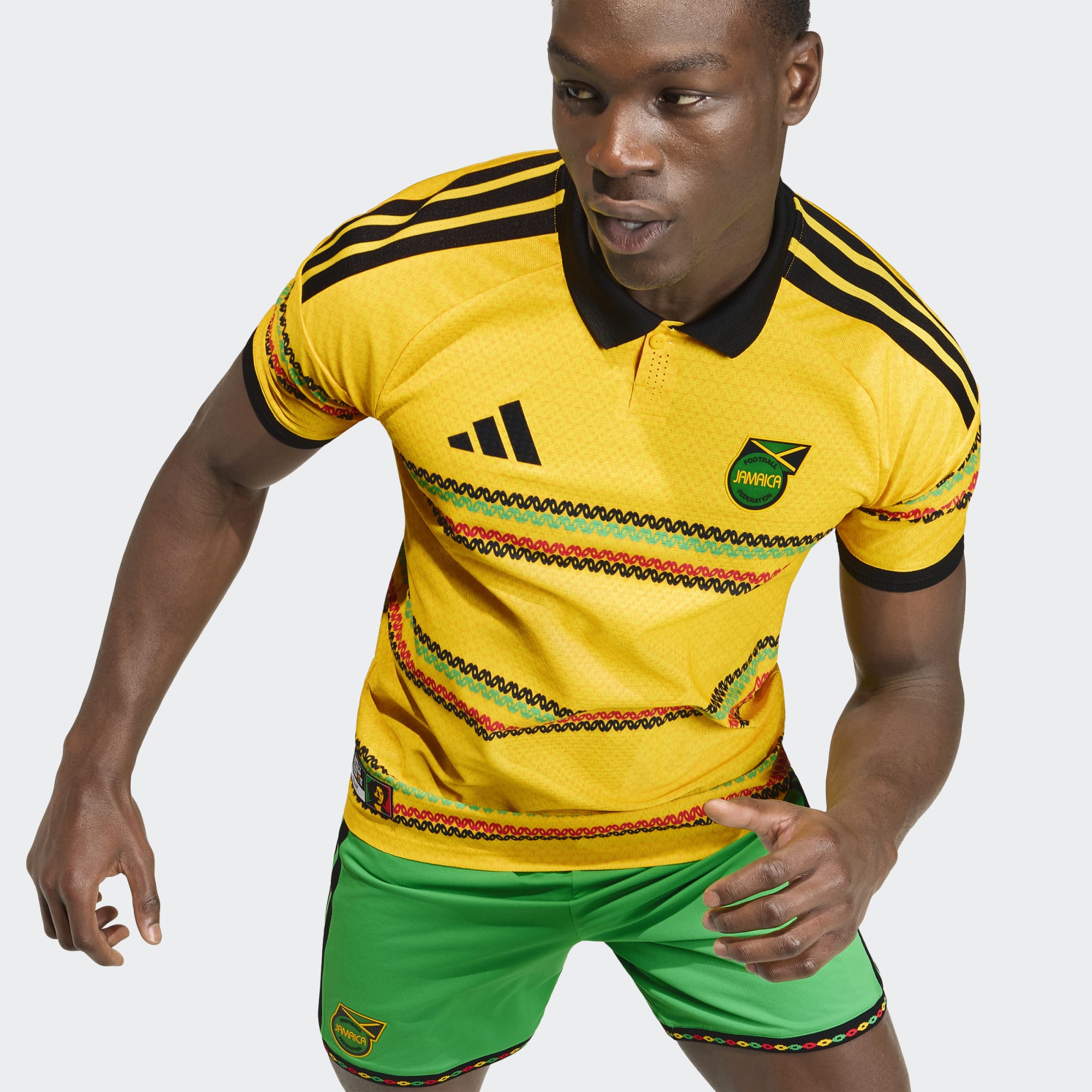 adidas Jamaica 26 x Bob Marley Home Men's Authentic Jersey - KB7466-ADIDAS by adidas | Available at Niky's Sports