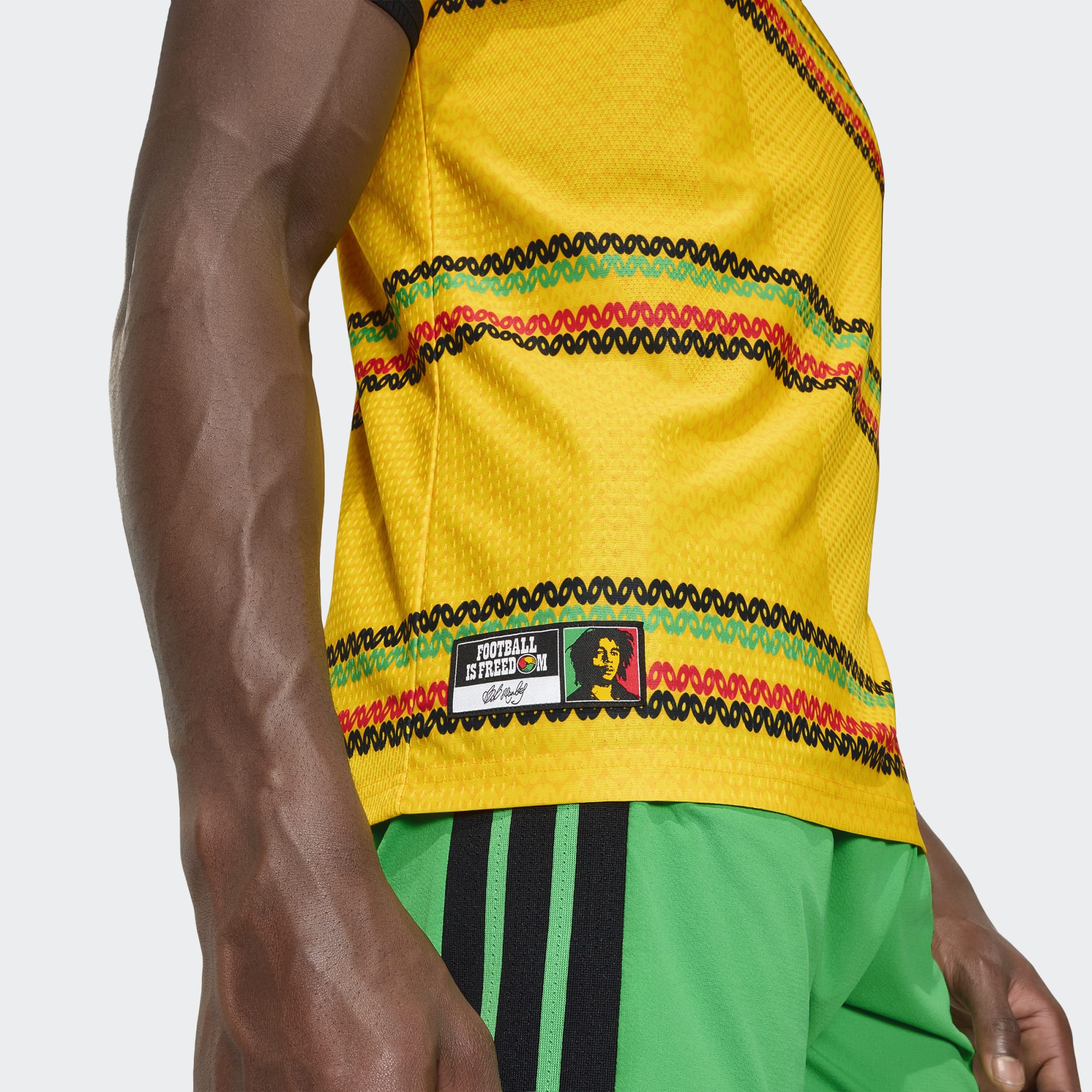 adidas Jamaica 26 x Bob Marley Home Men's Authentic Jersey - KB7466-ADIDAS by adidas | Available at Niky's Sports