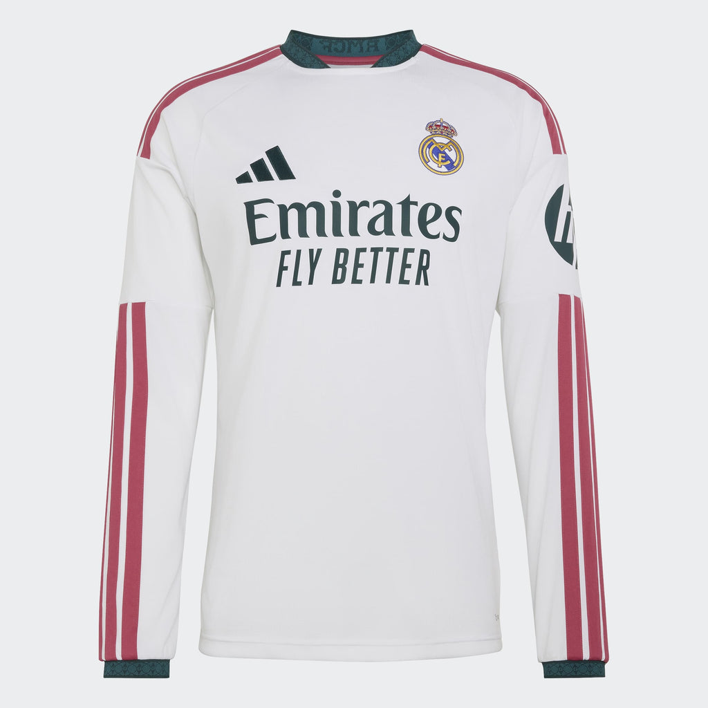 adidas Real Madrid 26/27 Home Jersey Long Sleeve in White, front view