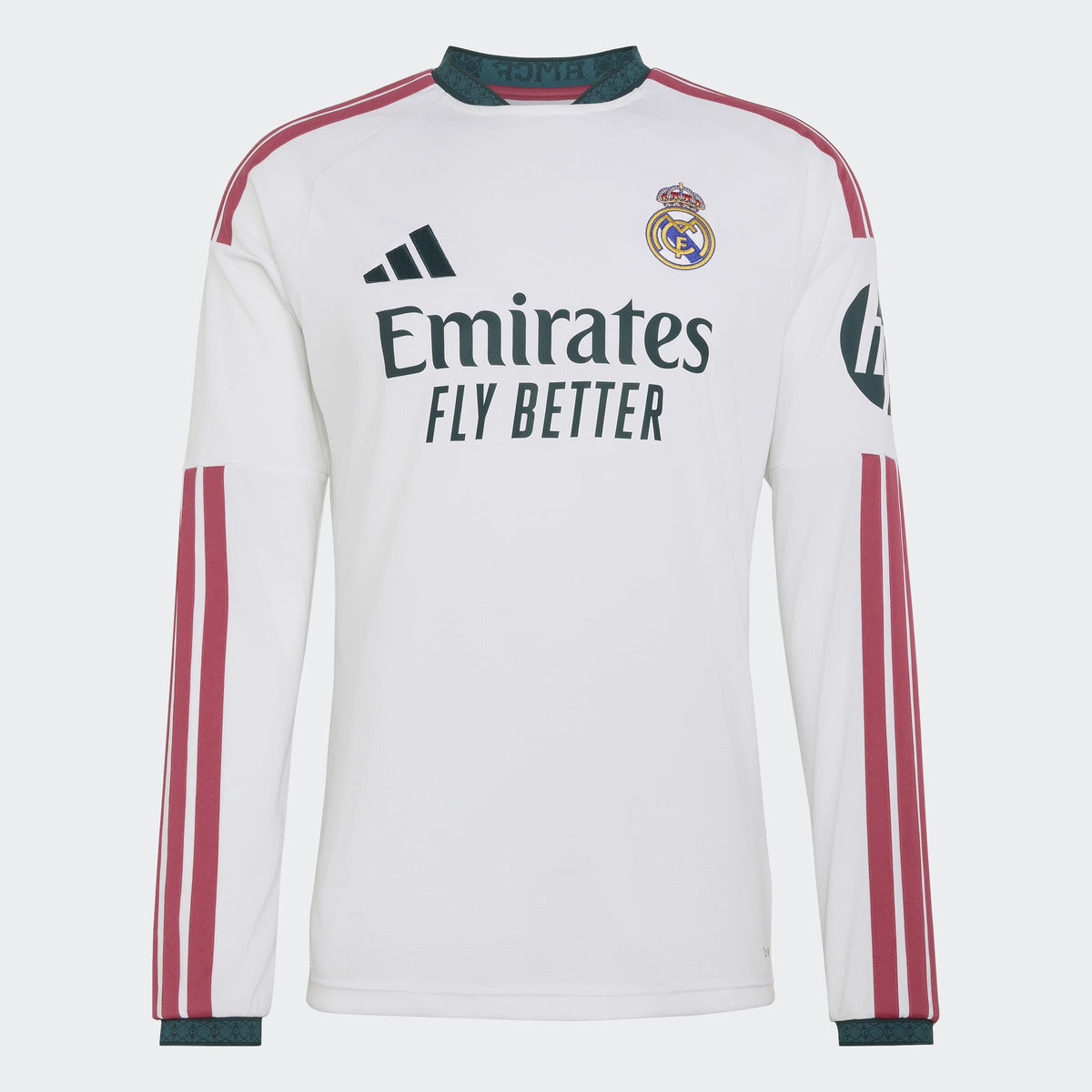 adidas Real Madrid 26/27 Home Jersey Long Sleeve in White, front view