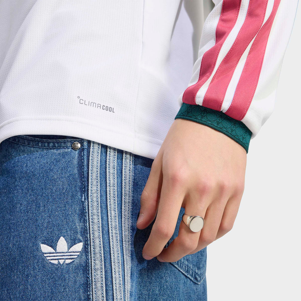 adidas Real Madrid 26/27 Home Jersey Long Sleeve in White, detail view