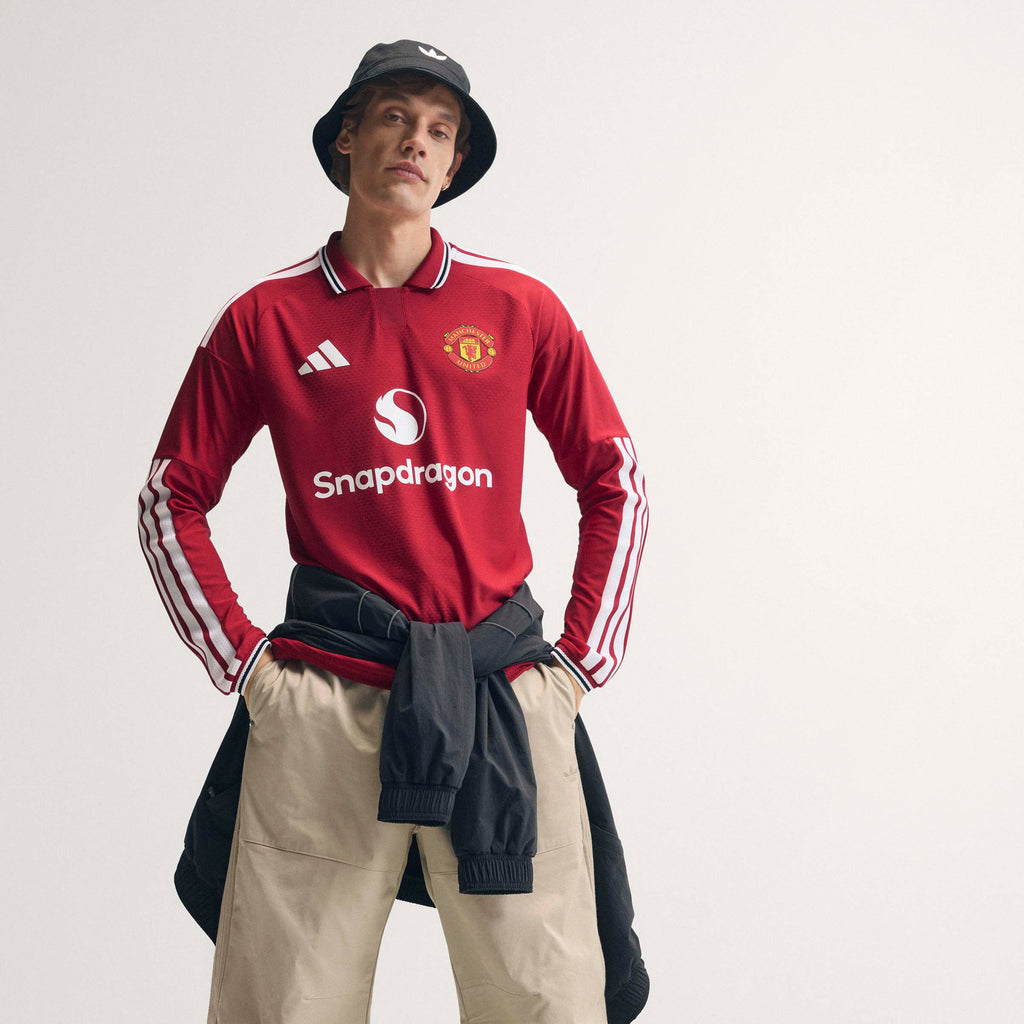 adidas Manchester United 26/27 Home Authentic Long Sleeve Jersey in MUFC Red – Photography HeroMrktng View 7