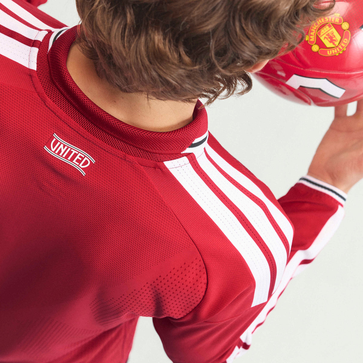 adidas Manchester United 26/27 Home Authentic Long Sleeve Jersey in MUFC Red – Photography HeroMrktng View 9