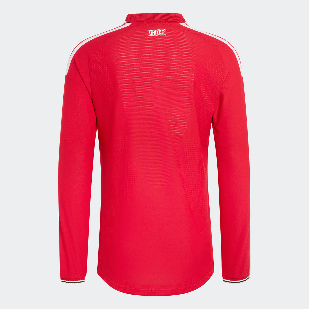 adidas Manchester United 26/27 Home Authentic Long Sleeve Jersey in MUFC Red – Photography Back Center View