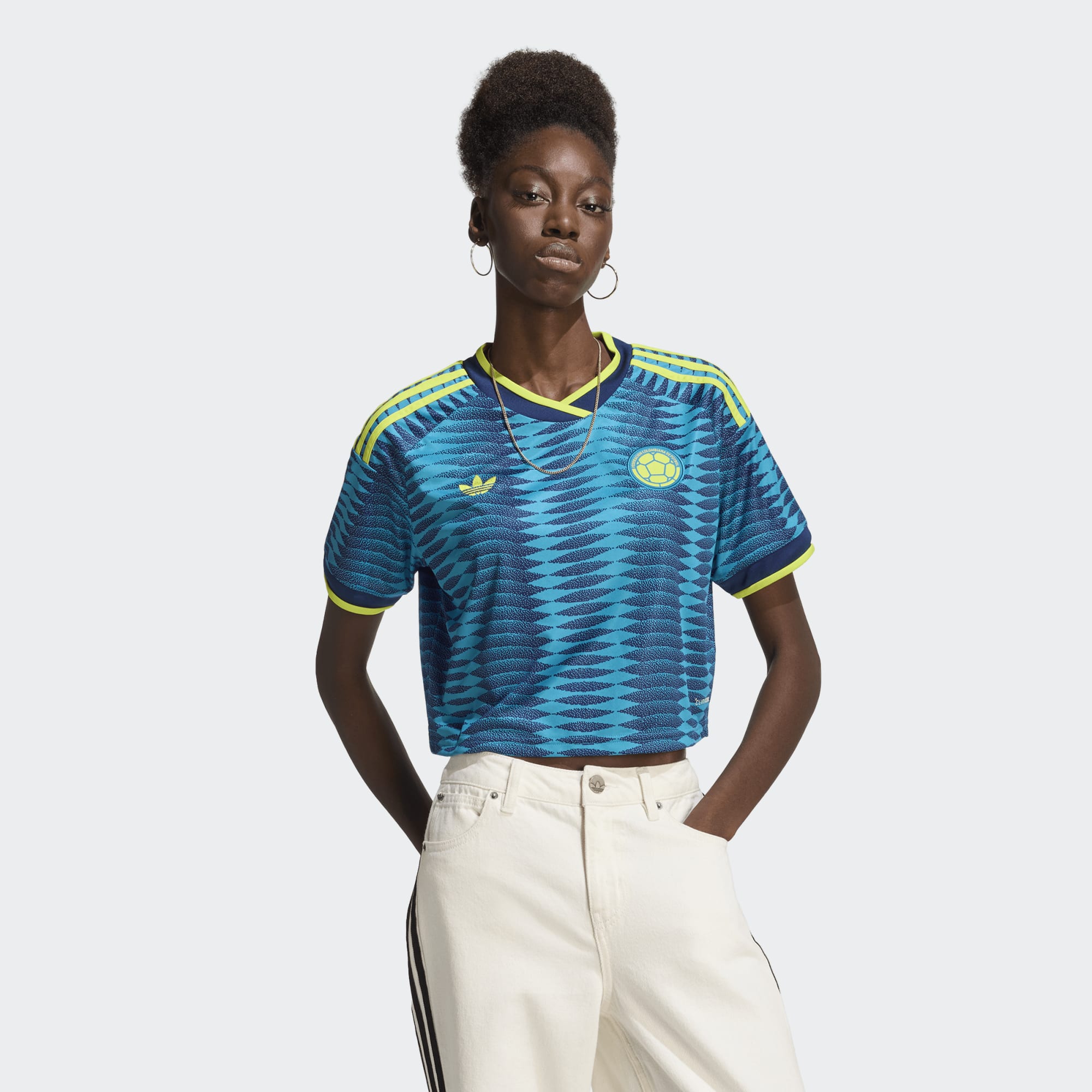 adidas Colombia 26 Away Women's Cropped Jersey - KE8088-ADIDAS by adidas | Available at Niky's Sports