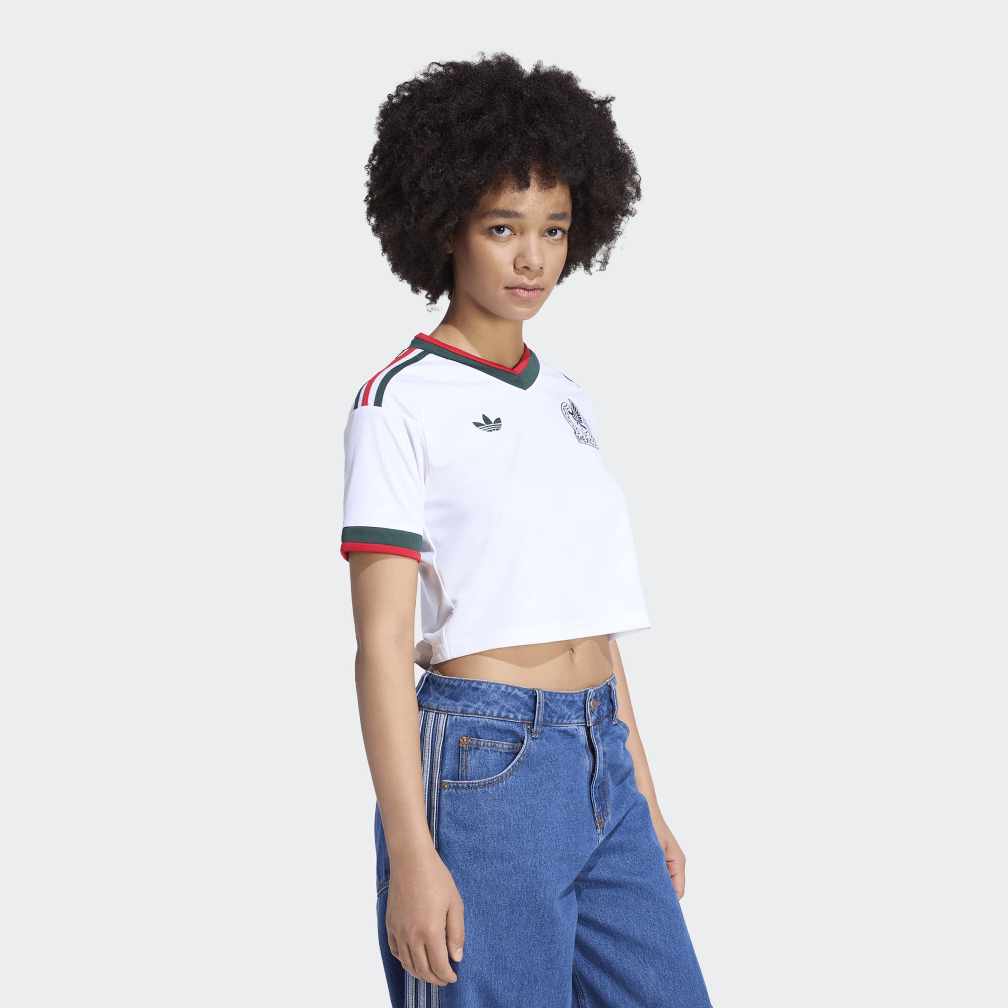 adidas Mexico 26 Away Cropped Women's Jersey - KE9976-ADIDAS by adidas | Available at Niky's Sports